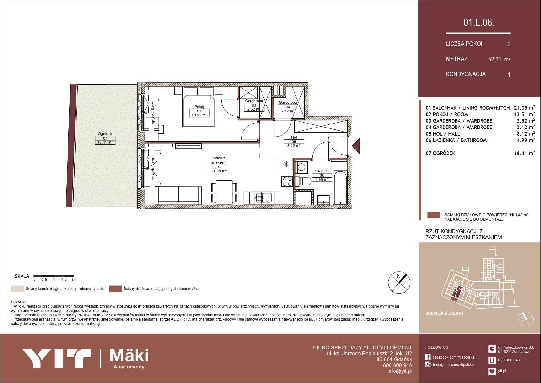 Mäki Apartamenty – inwestycja YIT - lokal 01 L.06, budynek PGPL100125