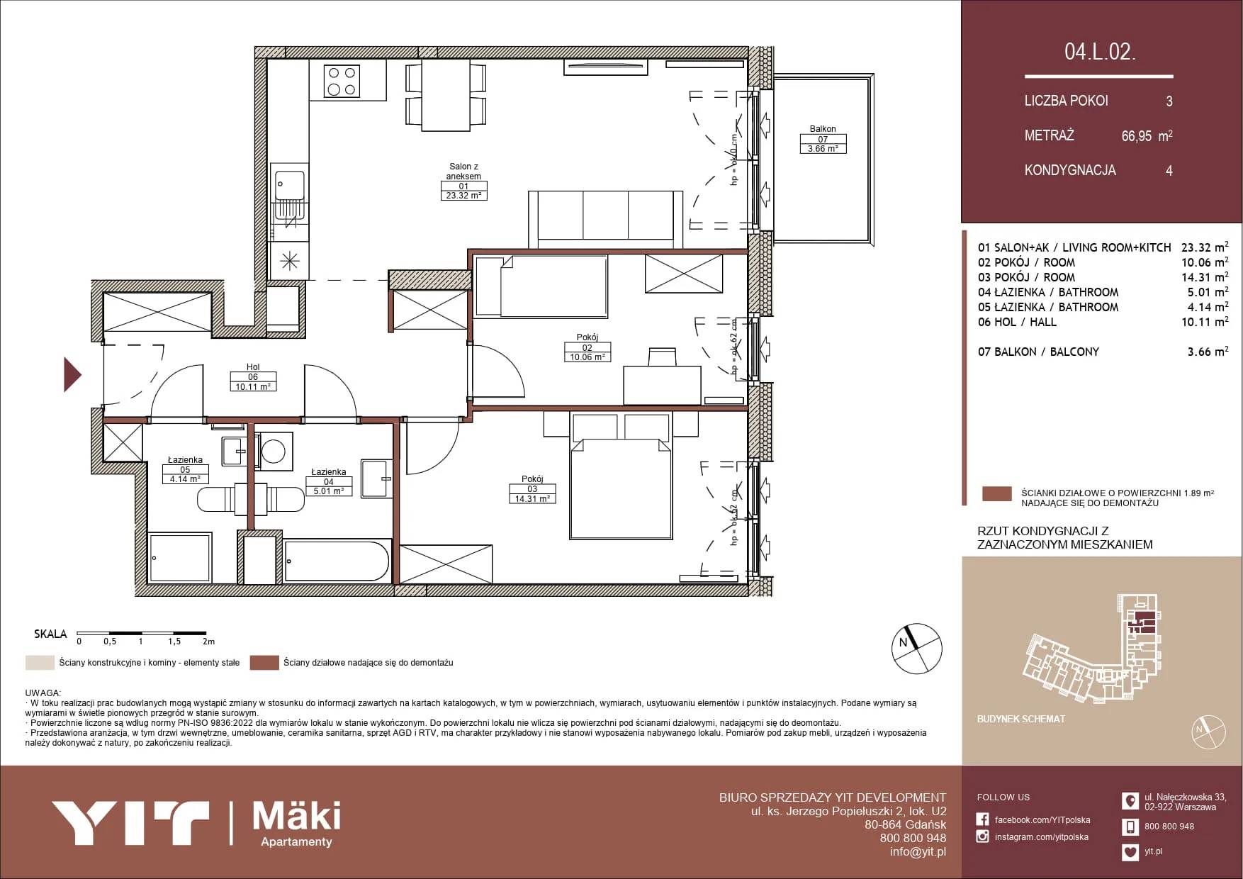 Mäki Apartamenty – inwestycja YIT - lokal 04 L.02, budynek PGPL100125
