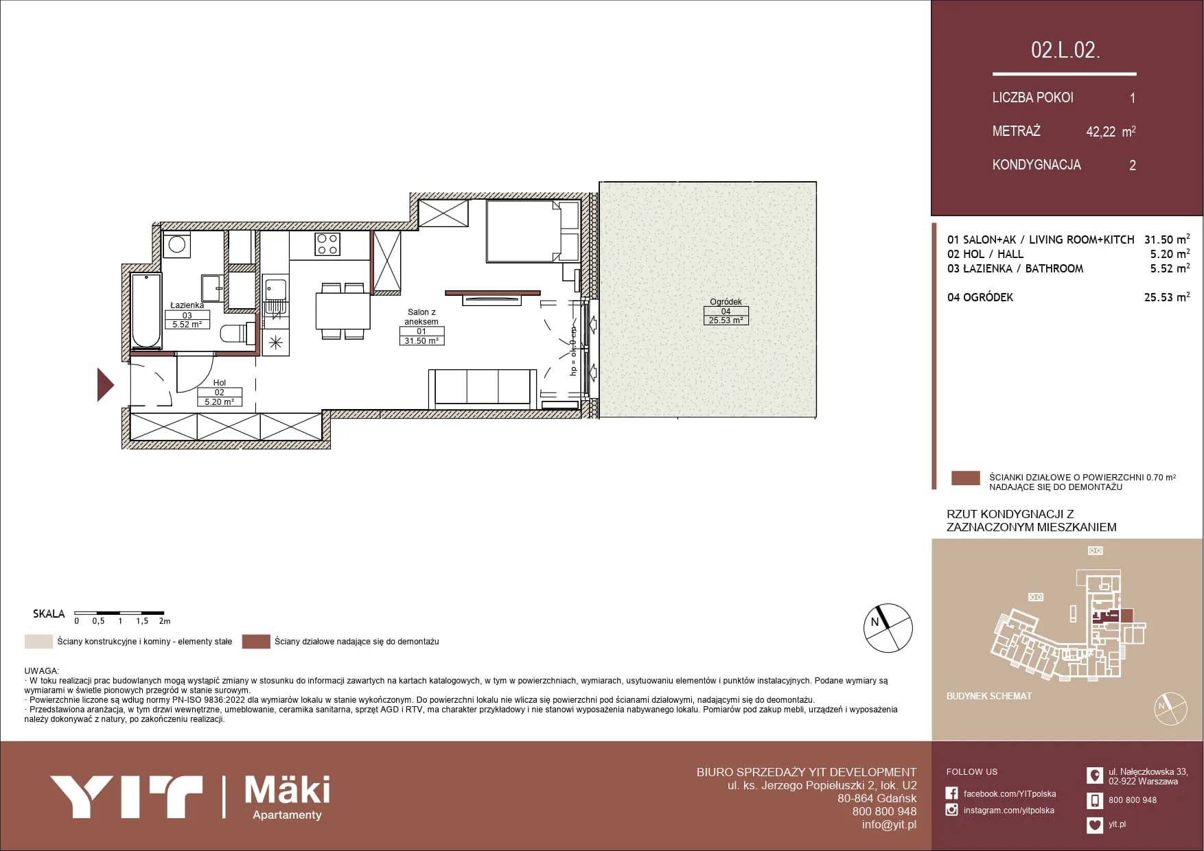 Mäki Apartamenty – inwestycja YIT - lokal 02 L.02, budynek PGPL100125