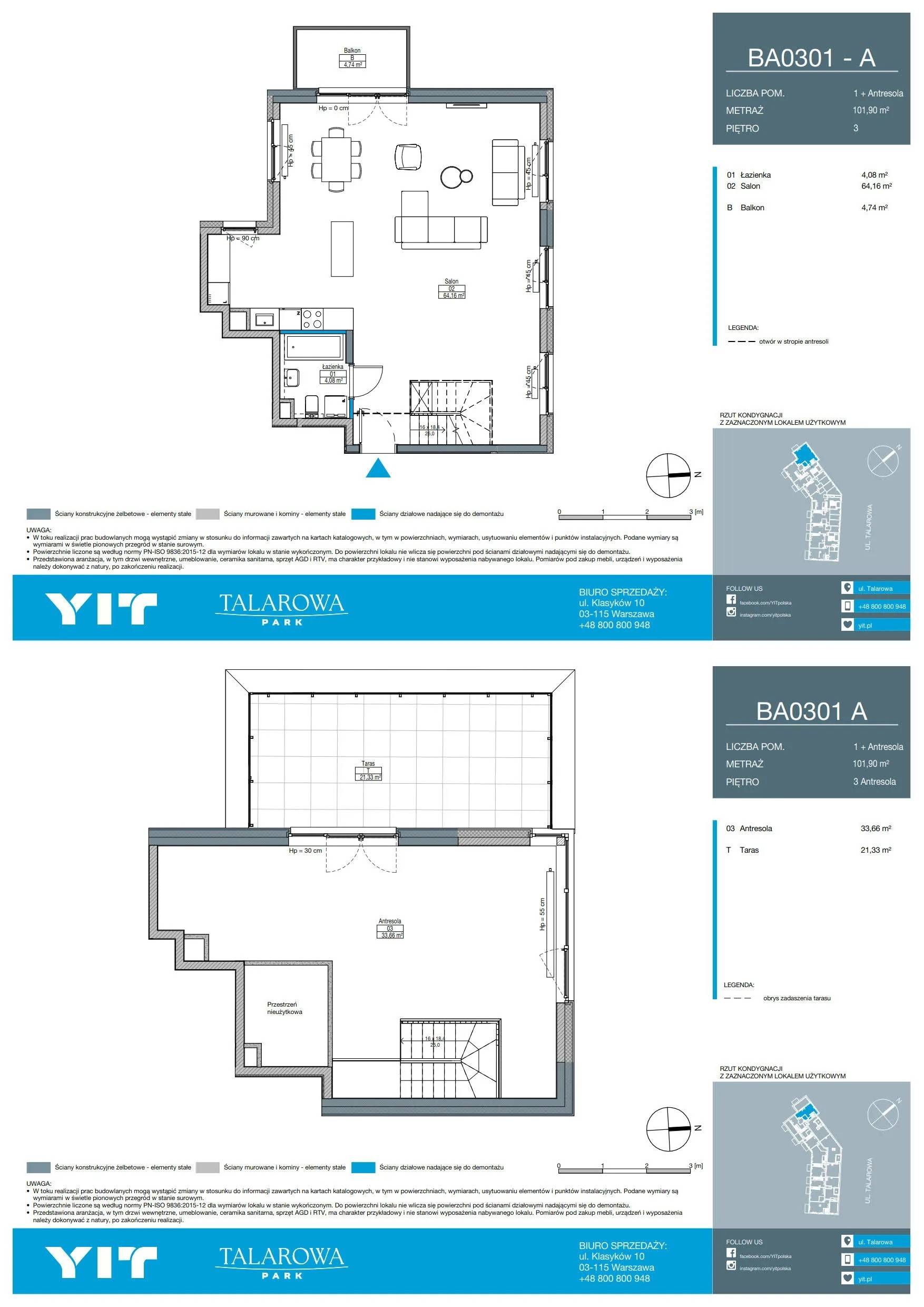 Talarowa Park – inwestycja YIT - lokal BA 0301, budynek 1-ZCKVKD