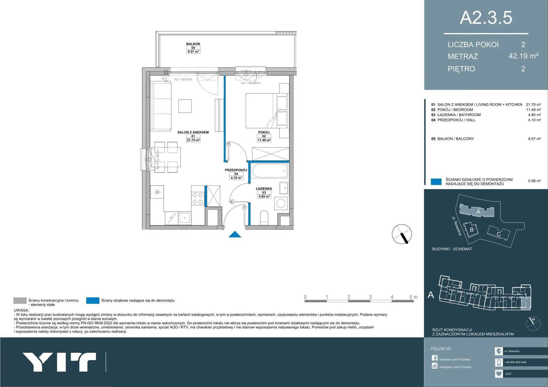 Meri Apartamenty – inwestycja YIT - lokal A 2.3.5, budynek PGPL100113