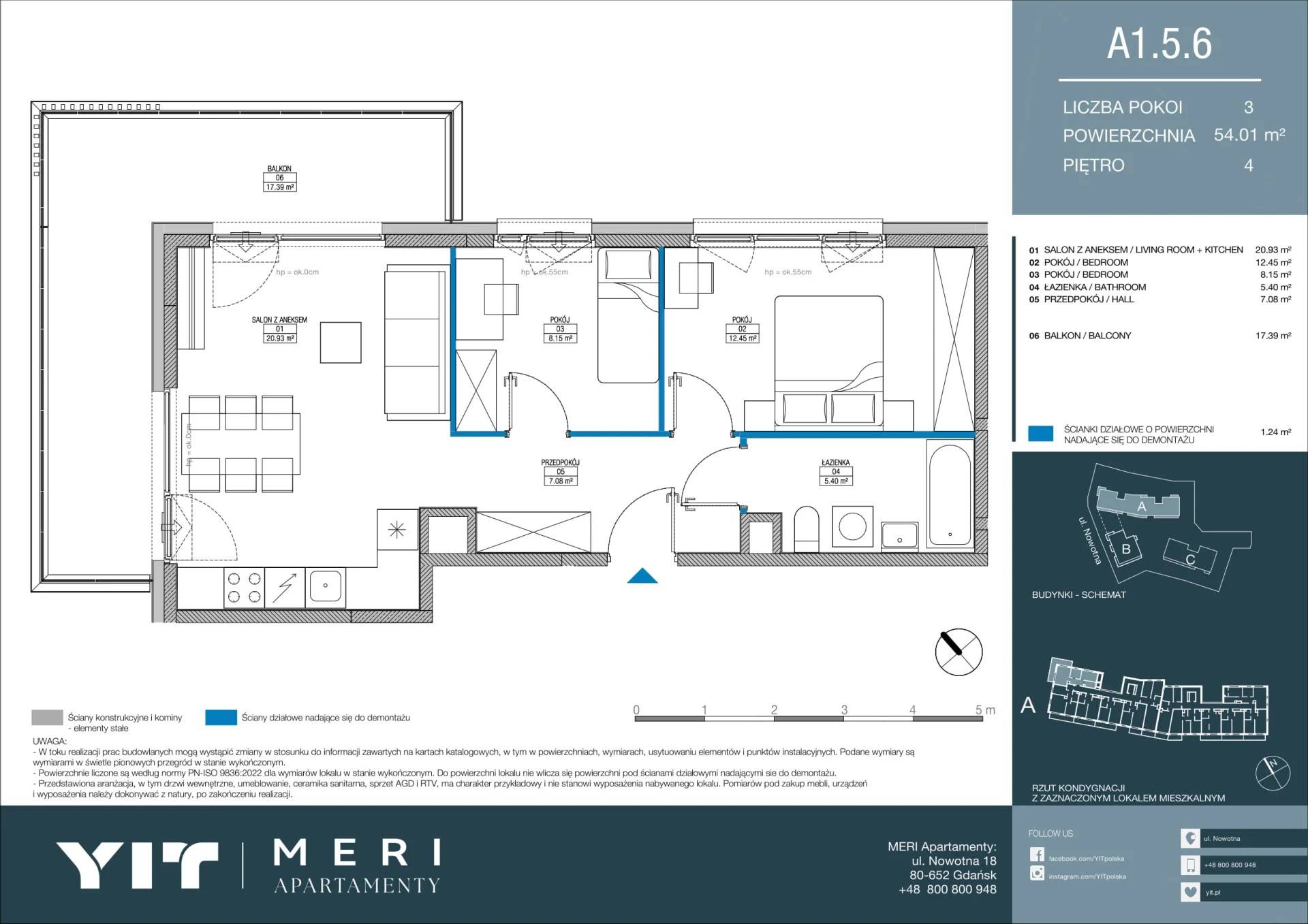 Meri Apartamenty – inwestycja YIT - lokal A 1.5.6, budynek PGPL100113