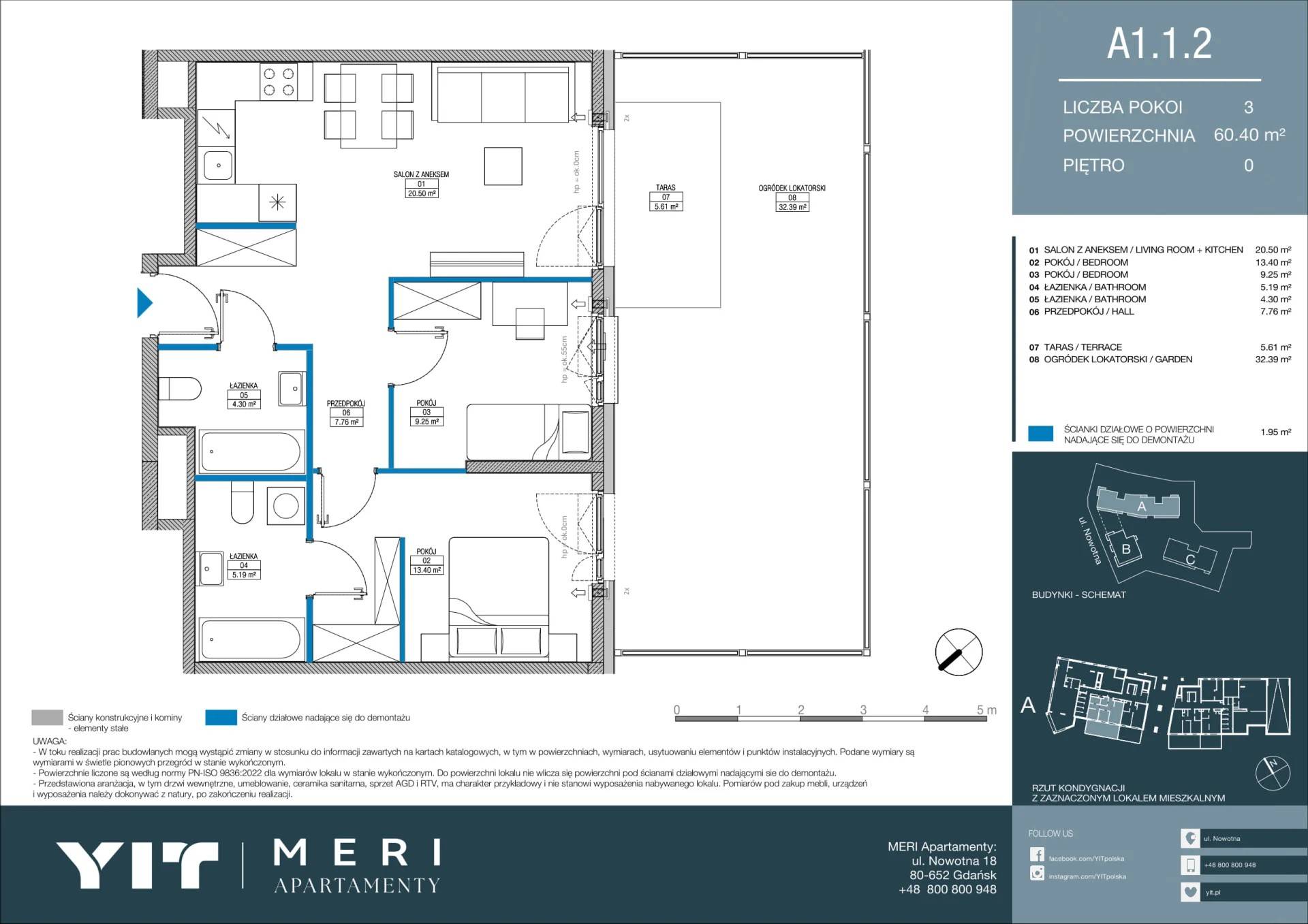 Meri Apartamenty – inwestycja YIT - lokal A 1.1.2, budynek PGPL100113