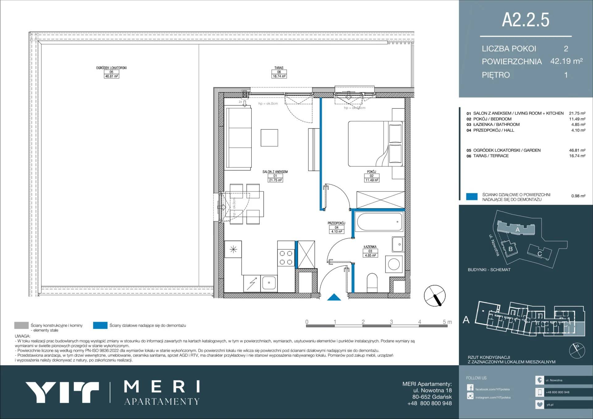 Meri Apartamenty – inwestycja YIT - lokal A 2.2.5, budynek PGPL100113