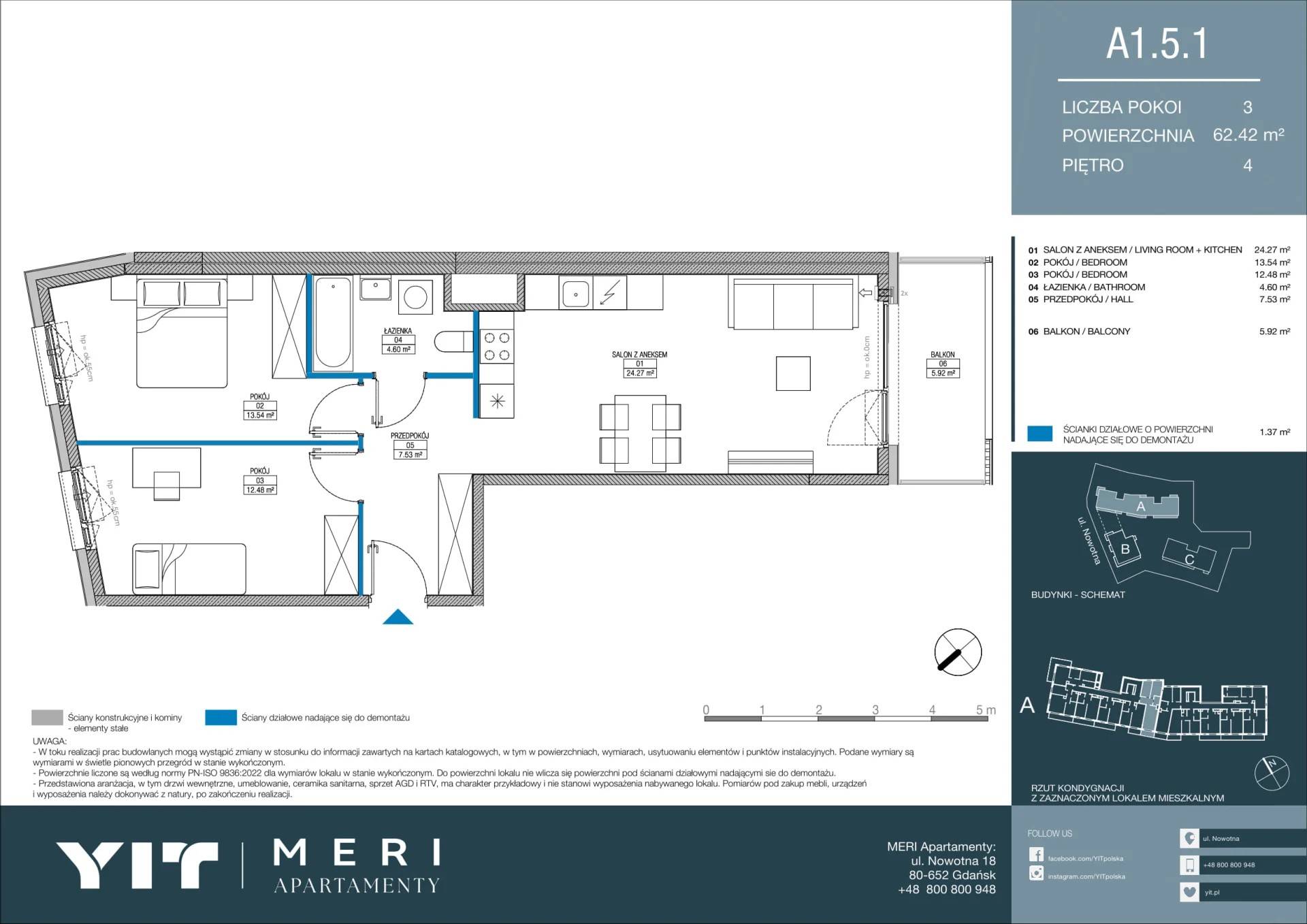 Meri Apartamenty – inwestycja YIT - lokal A 1.5.1, budynek PGPL100113