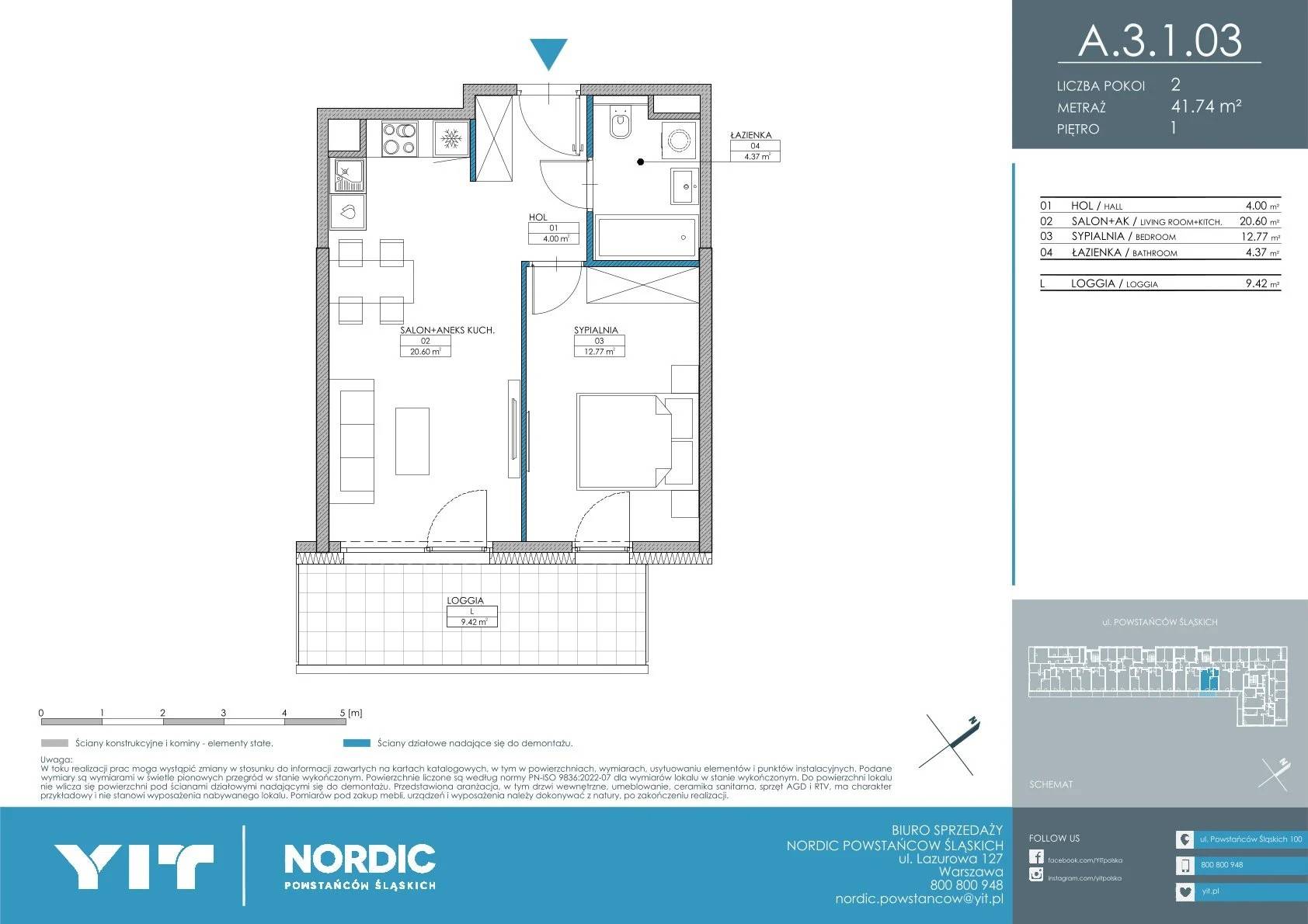 Nordic Powstańców Śląskich - lokal A 3.1.03, budynek PGPL100110