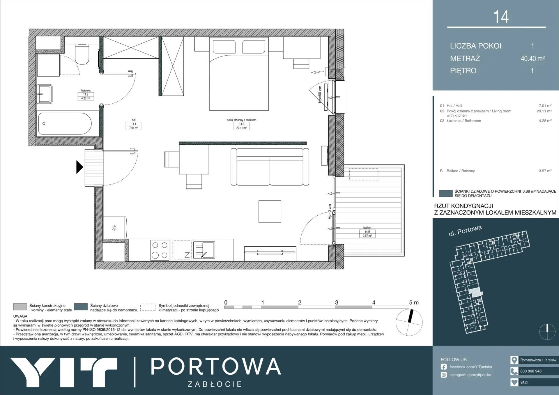 Portowa Zabłocie – inwestycja YIT - lokal 14, budynek 1-Z7MR4V