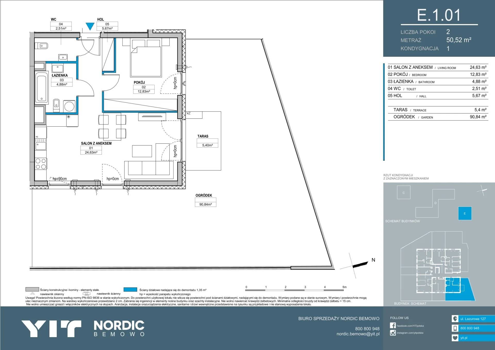 Nordic Bemowo IV – inwestycja YIT - lokal E 1.01, budynek PGPL100107