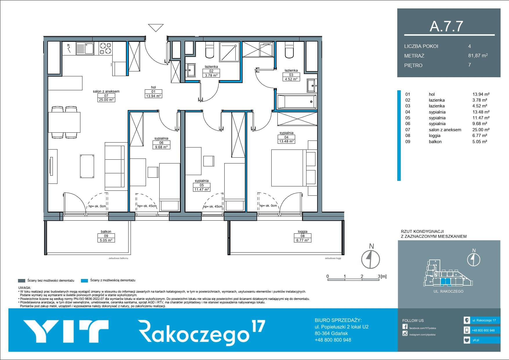 Rakoczego 17 – inwestycja YIT - lokal A 7.7, budynek 1-126E611