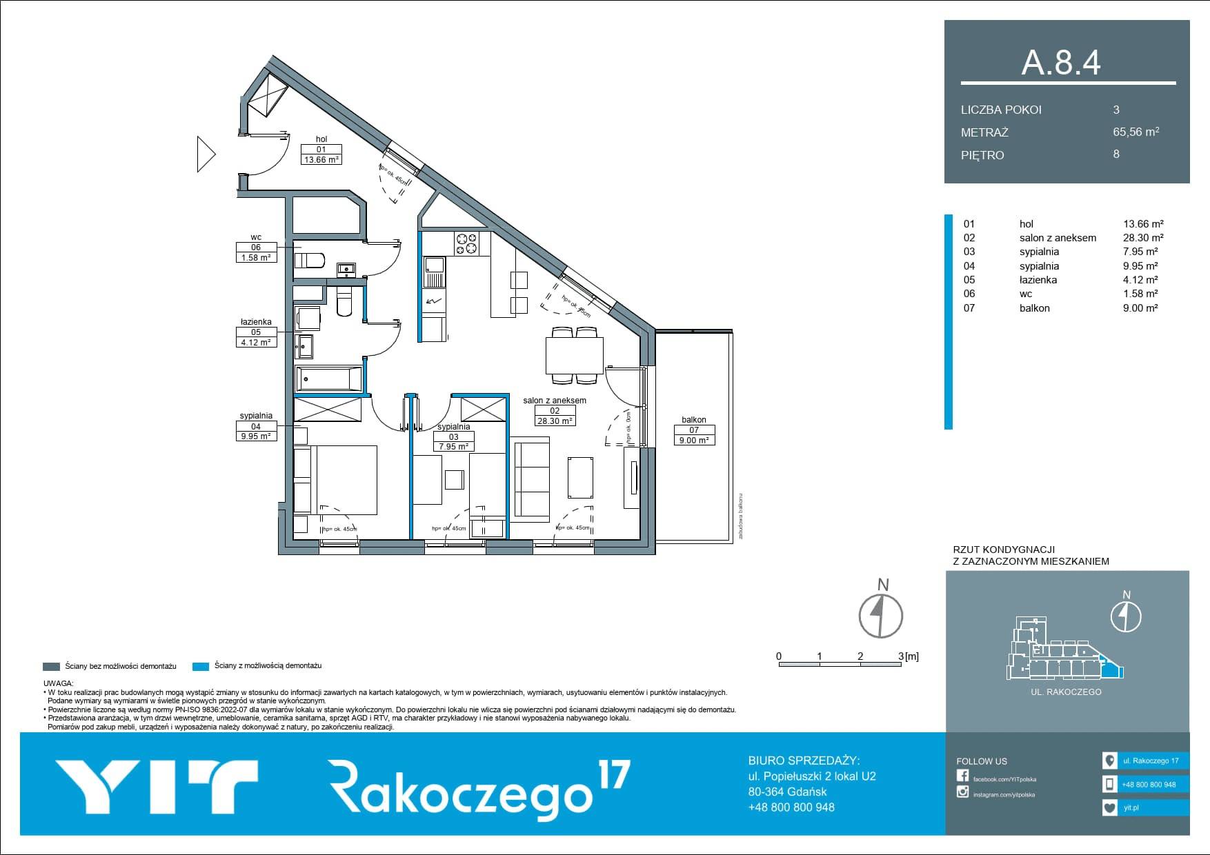 Rakoczego 17 – inwestycja YIT - lokal A 8.4, budynek 1-126E611