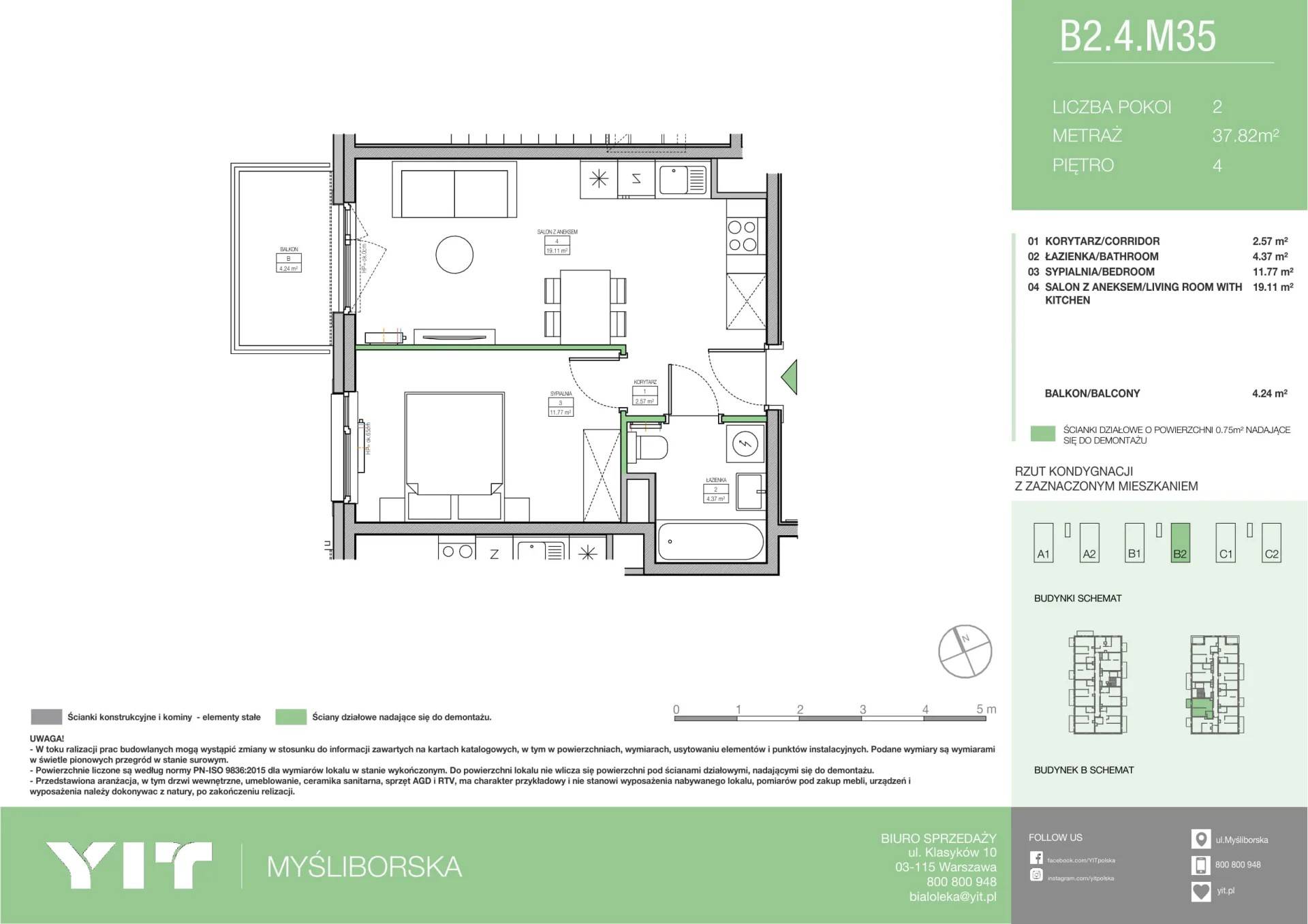 Moi!Myśliborska – inwestycja YIT - lokal B2 M35, budynek PGPL100123