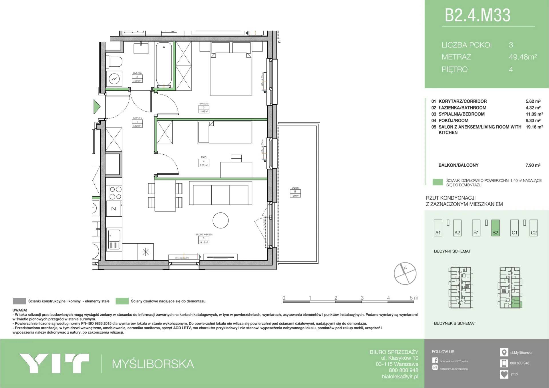 Moi!Myśliborska – inwestycja YIT - lokal B2 M33, budynek PGPL100123