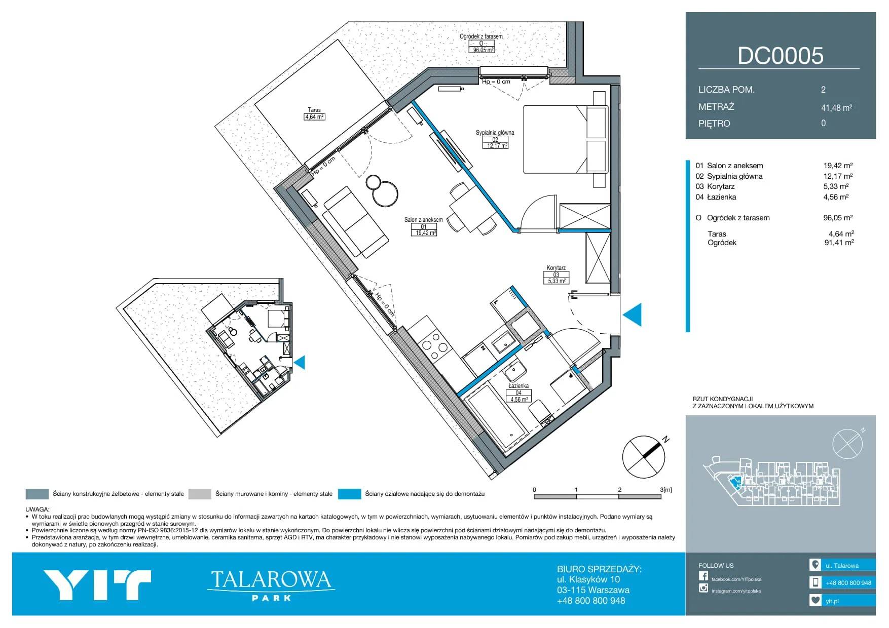 Talarowa Park II – inwestycja YIT - lokal D C0005, budynek 1-125J7YS