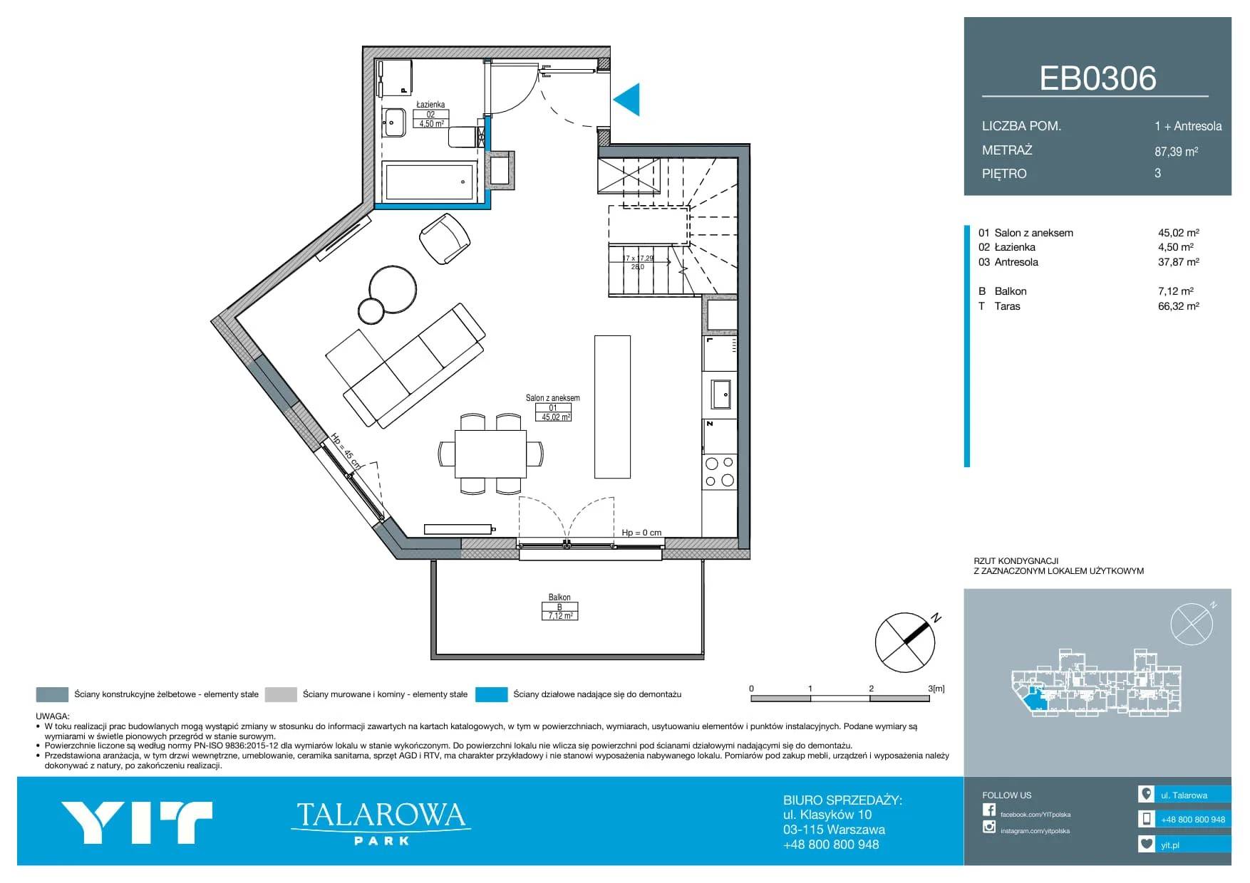 Talarowa Park II – inwestycja YIT - lokal E B0306, budynek 1-125J7YQ