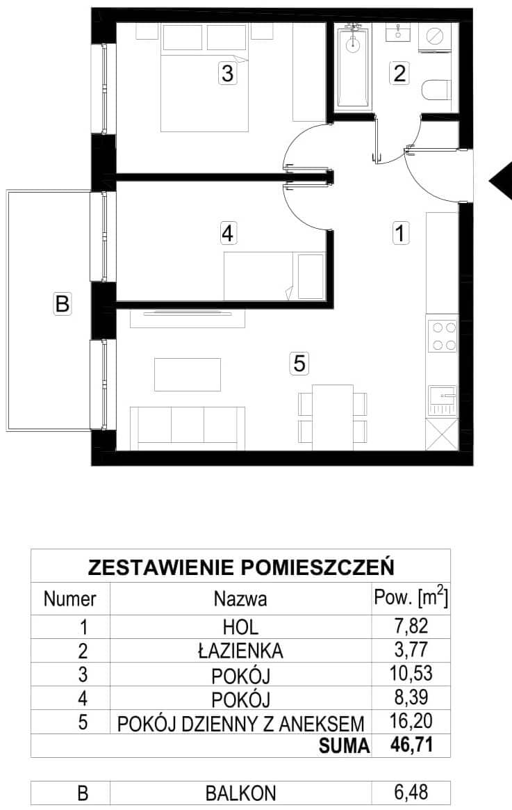 Mieszkania na sprzedaż Bogucice Katowice - lokal 45