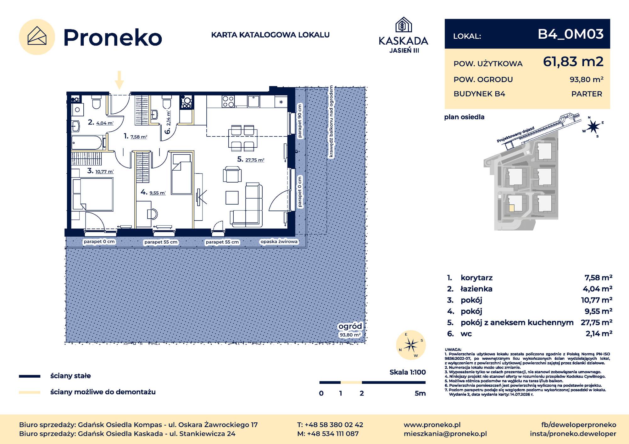 Osiedle Kompas – inwestycja Proneko - lokal B4_0M03