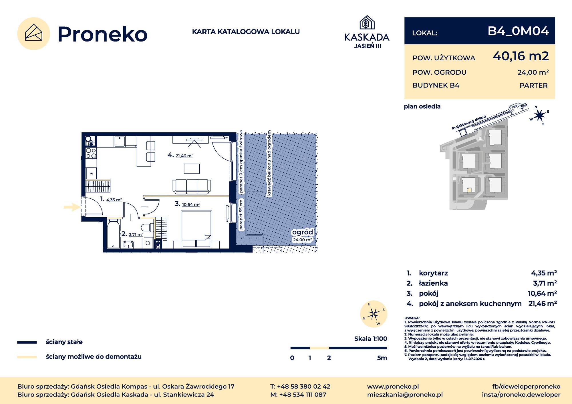 Osiedle Kompas – inwestycja Proneko - lokal B4_0M04