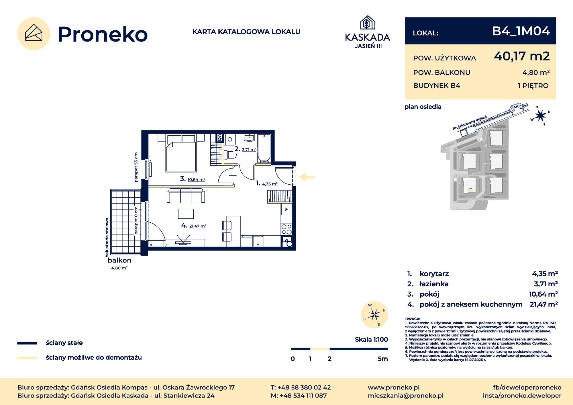 Osiedle Kompas – inwestycja Proneko - lokal B4_1M04