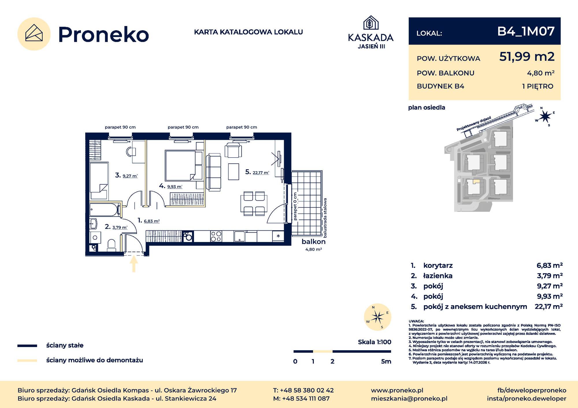 Osiedle Kompas – inwestycja Proneko - lokal B4_1M07