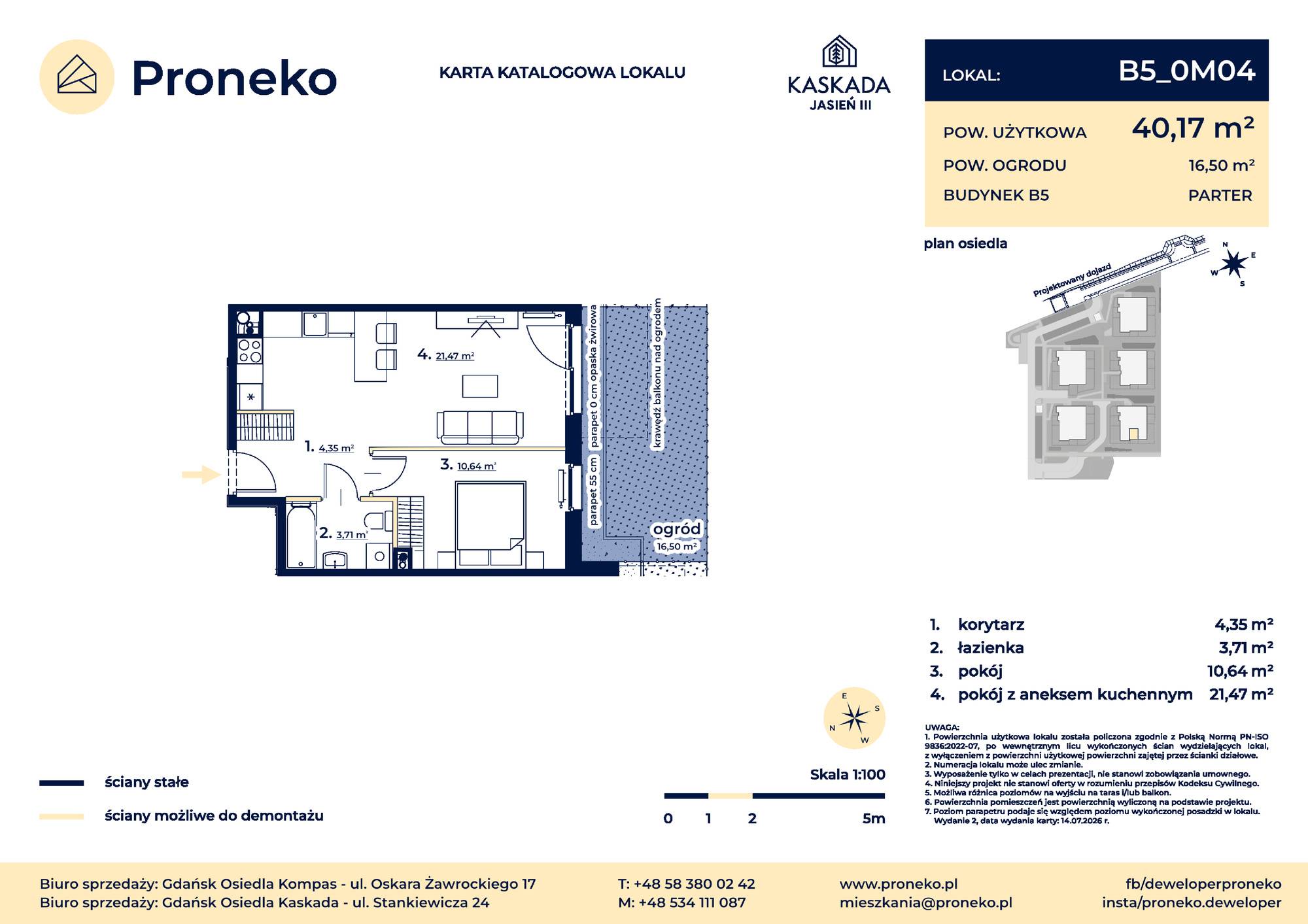 Osiedle Kompas – inwestycja Proneko - lokal B5_0M04