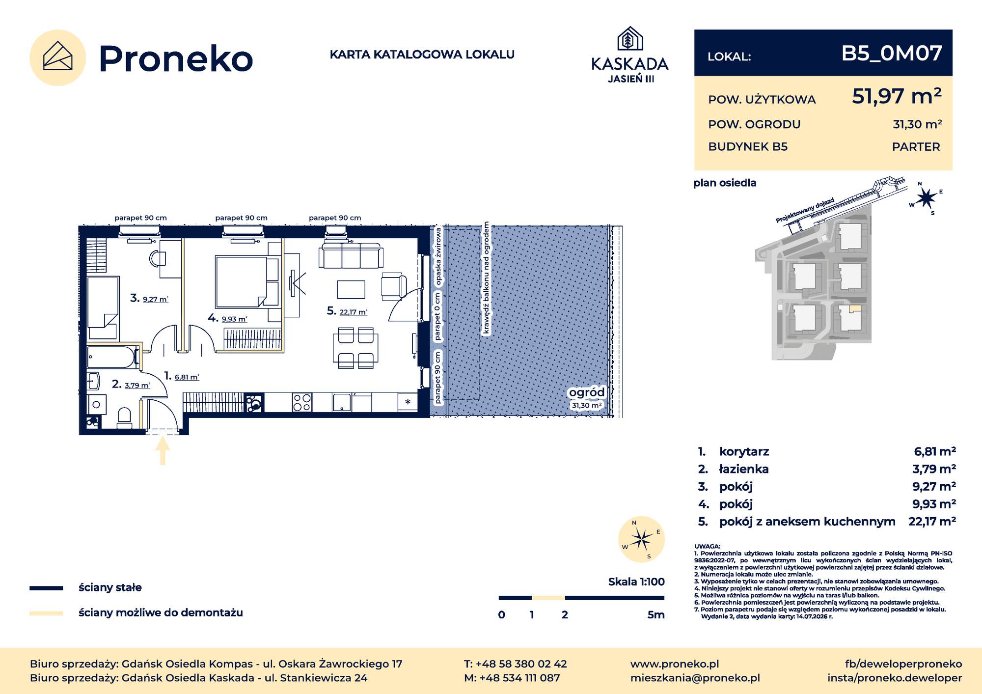 Osiedle Kompas – inwestycja Proneko - lokal B5_0M07