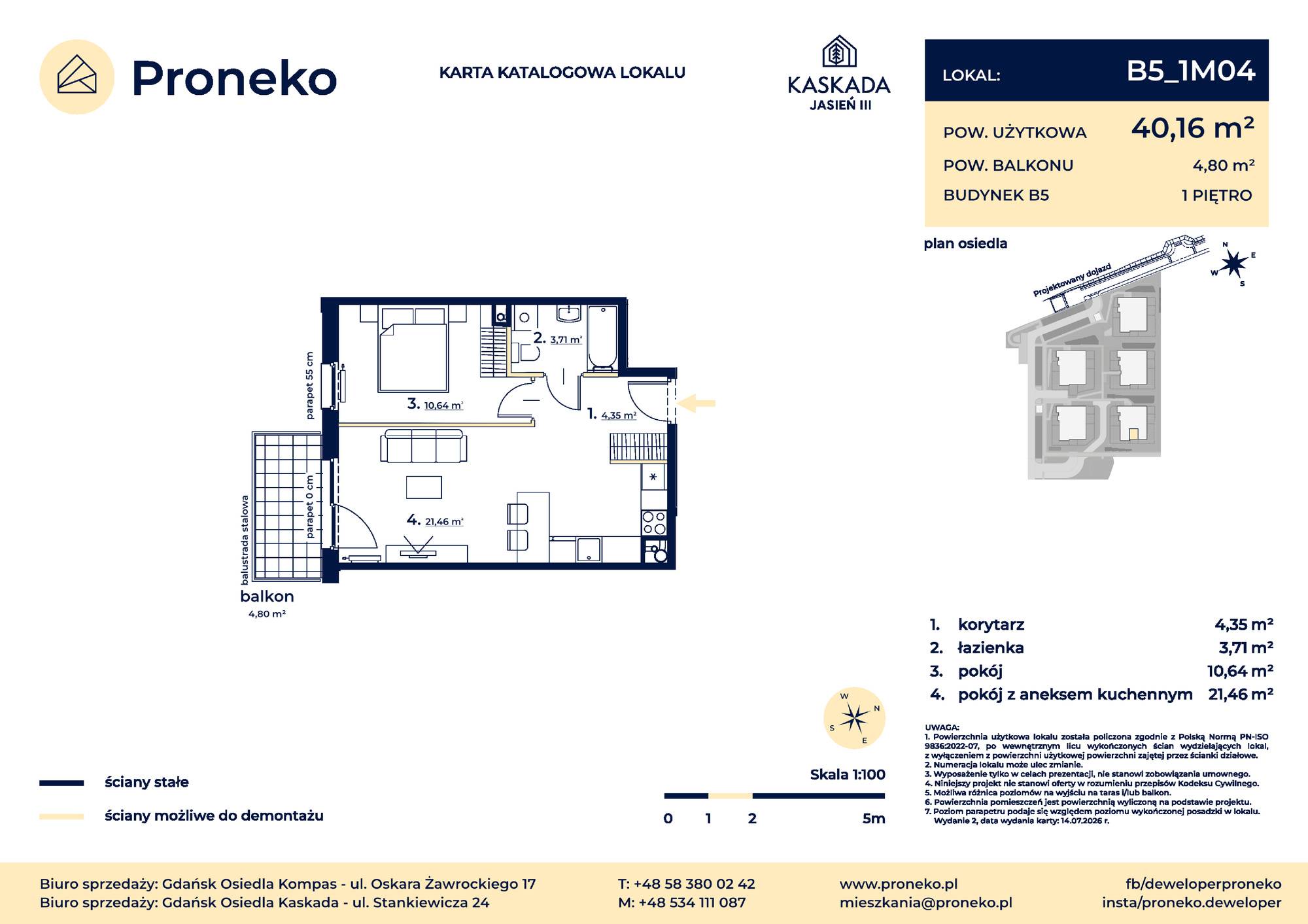 Osiedle Kompas – inwestycja Proneko - lokal B5_1M04