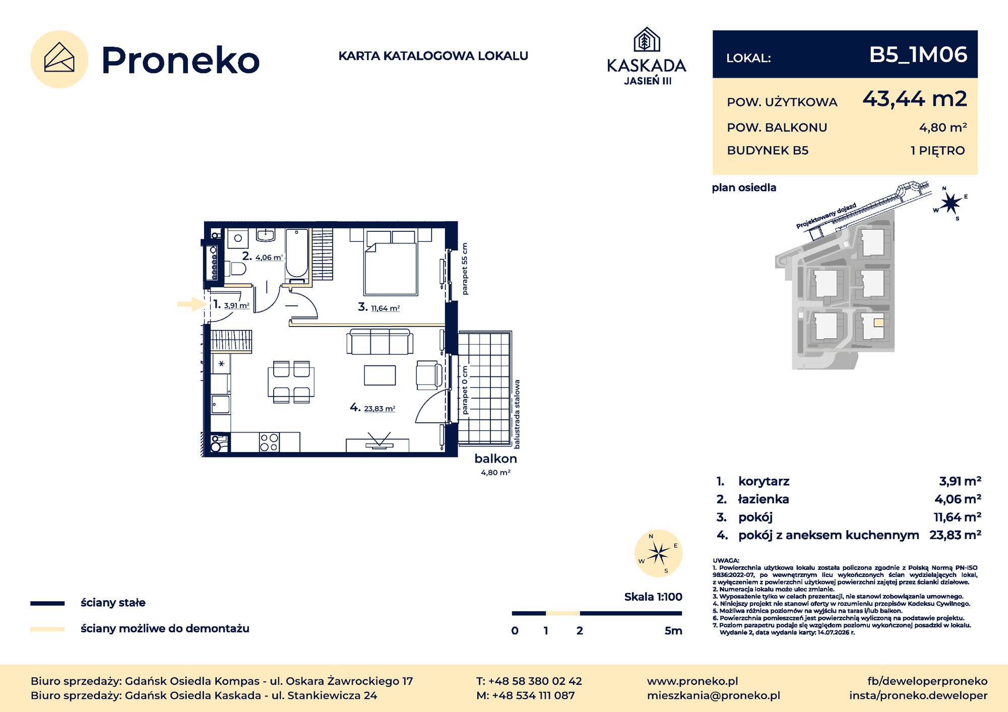 Osiedle Kompas – inwestycja Proneko - lokal B5_1M06