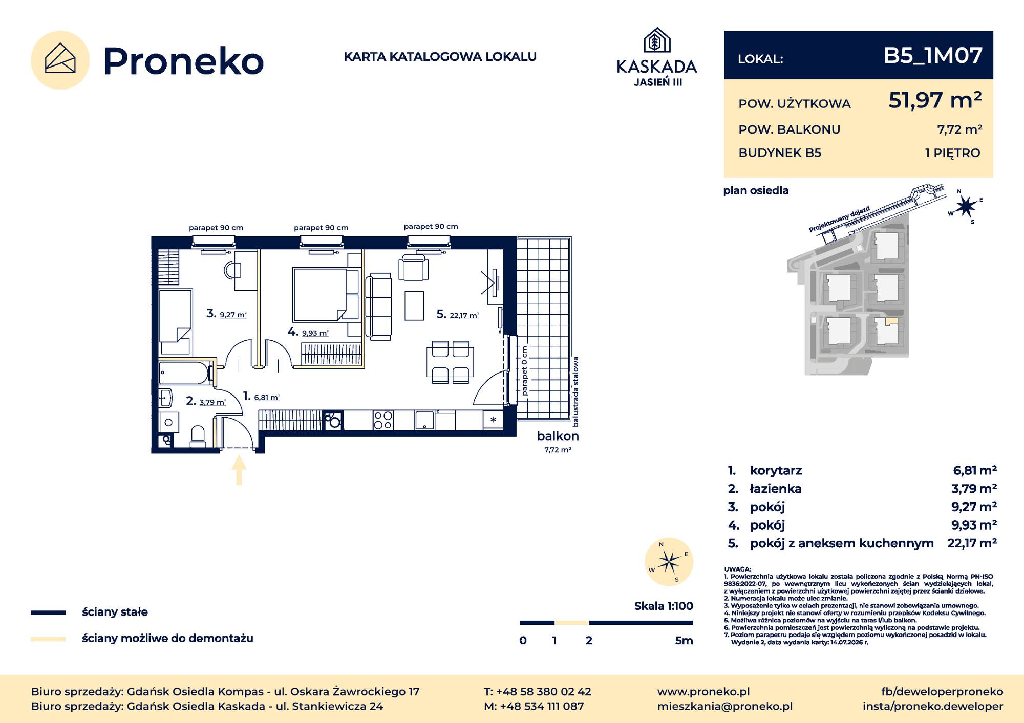 Osiedle Kompas – inwestycja Proneko - lokal B5_1M07
