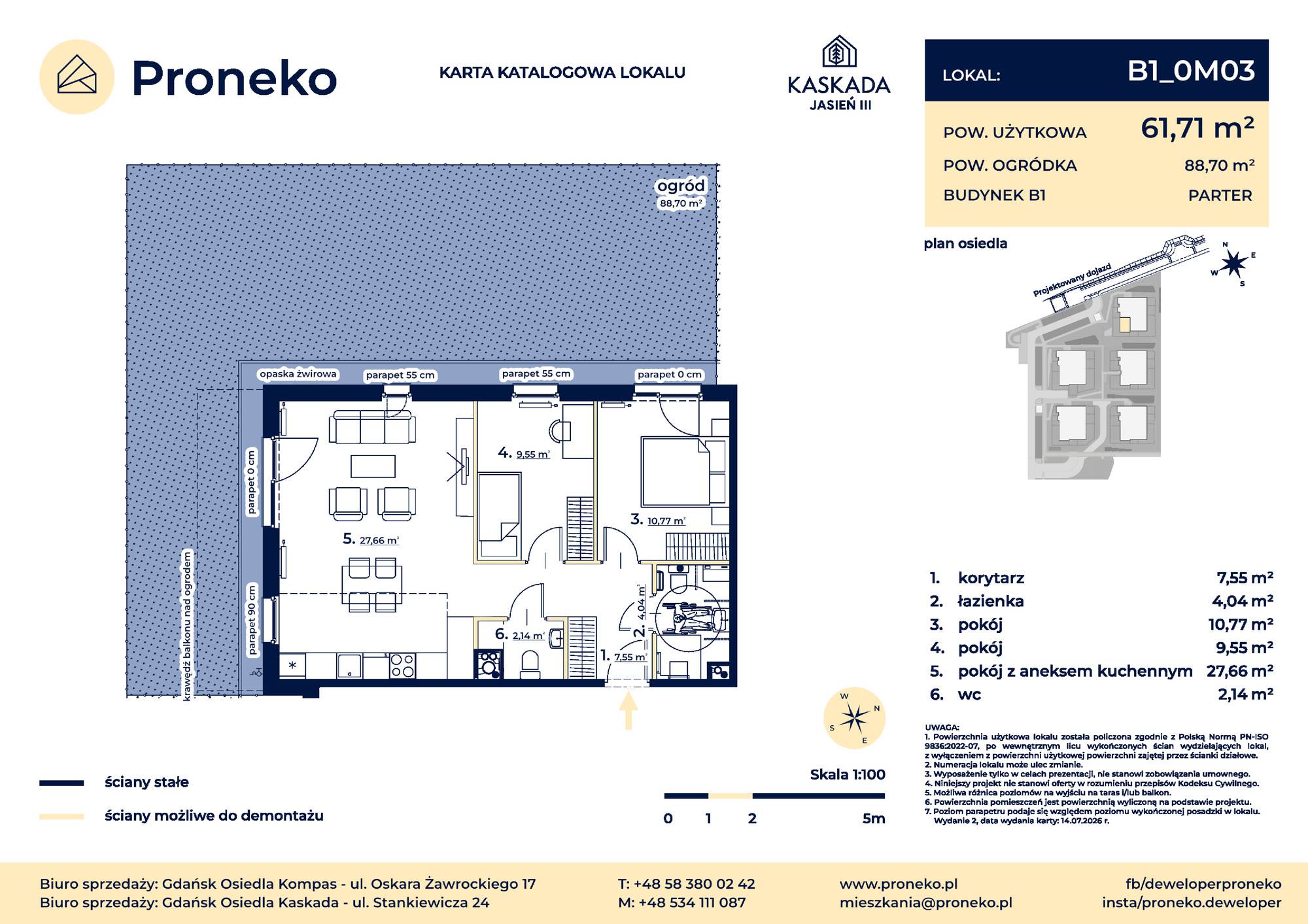Osiedle Kompas – inwestycja Proneko - lokal B1_0M03