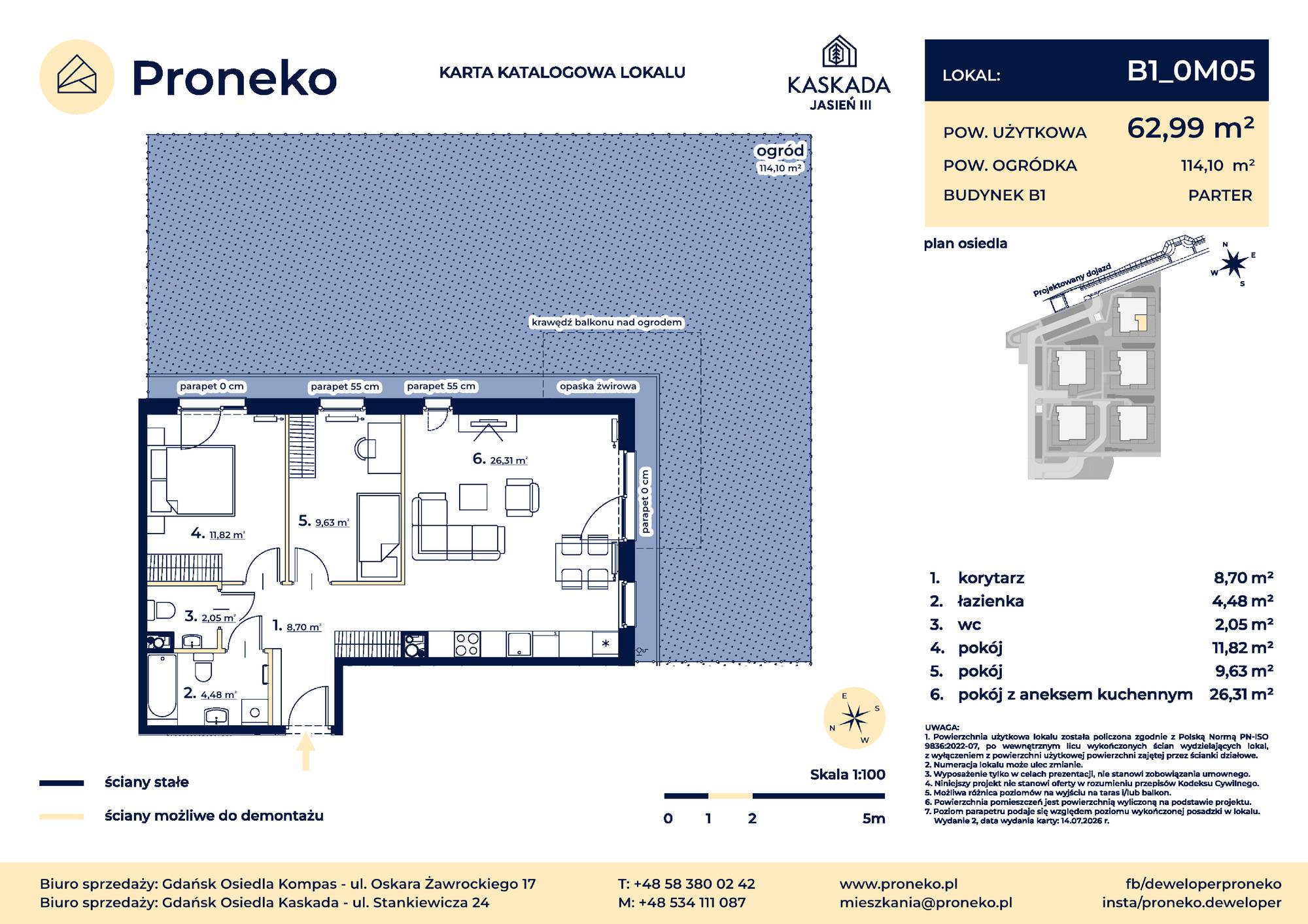 Osiedle Kompas – inwestycja Proneko - lokal B1_0M05