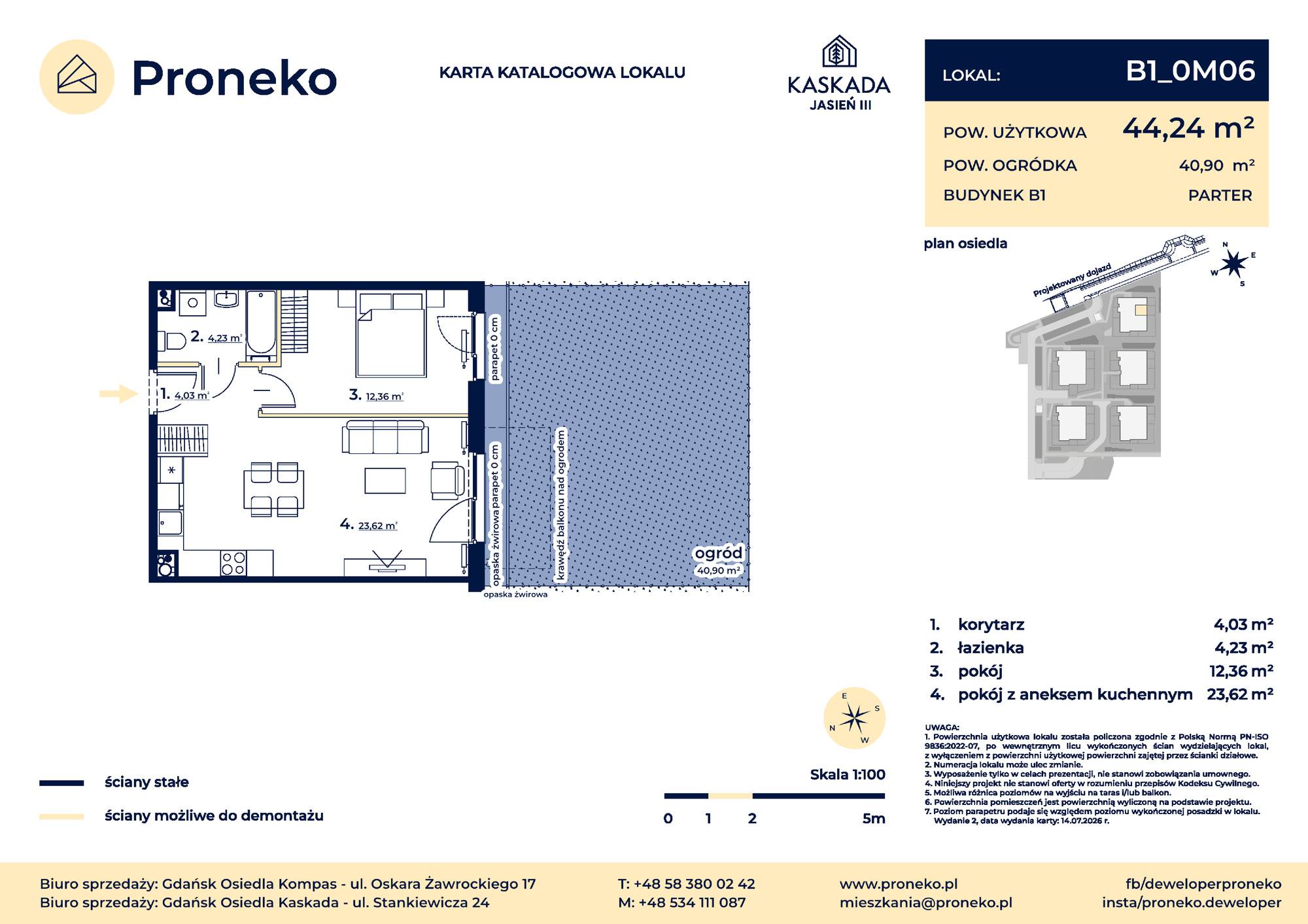 Osiedle Kompas – inwestycja Proneko - lokal B1_0M06