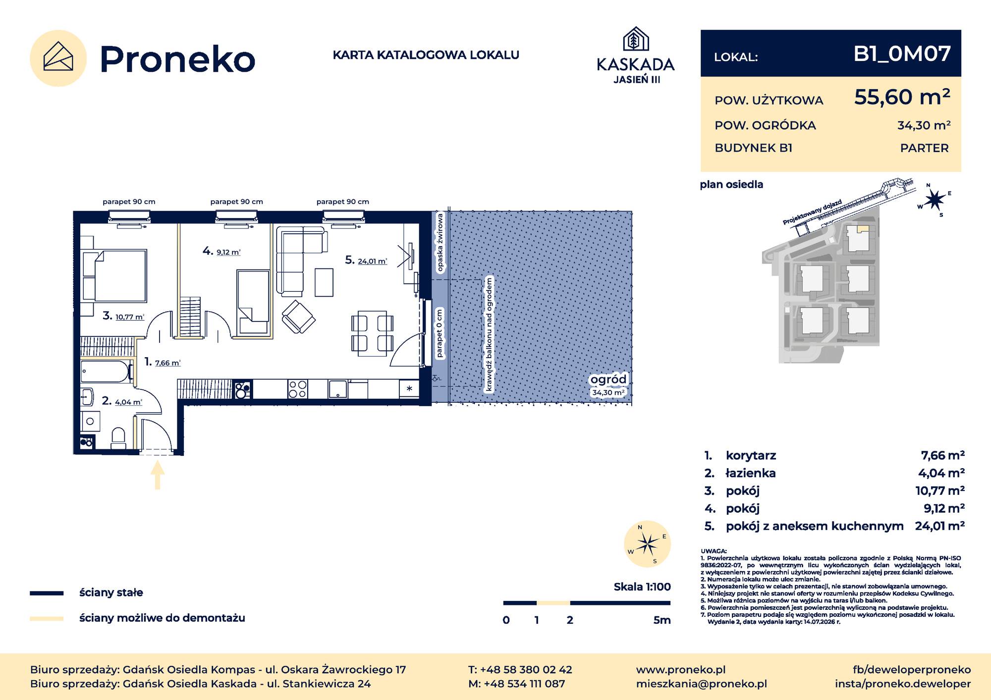 Osiedle Kompas – inwestycja Proneko - lokal B1_0M07