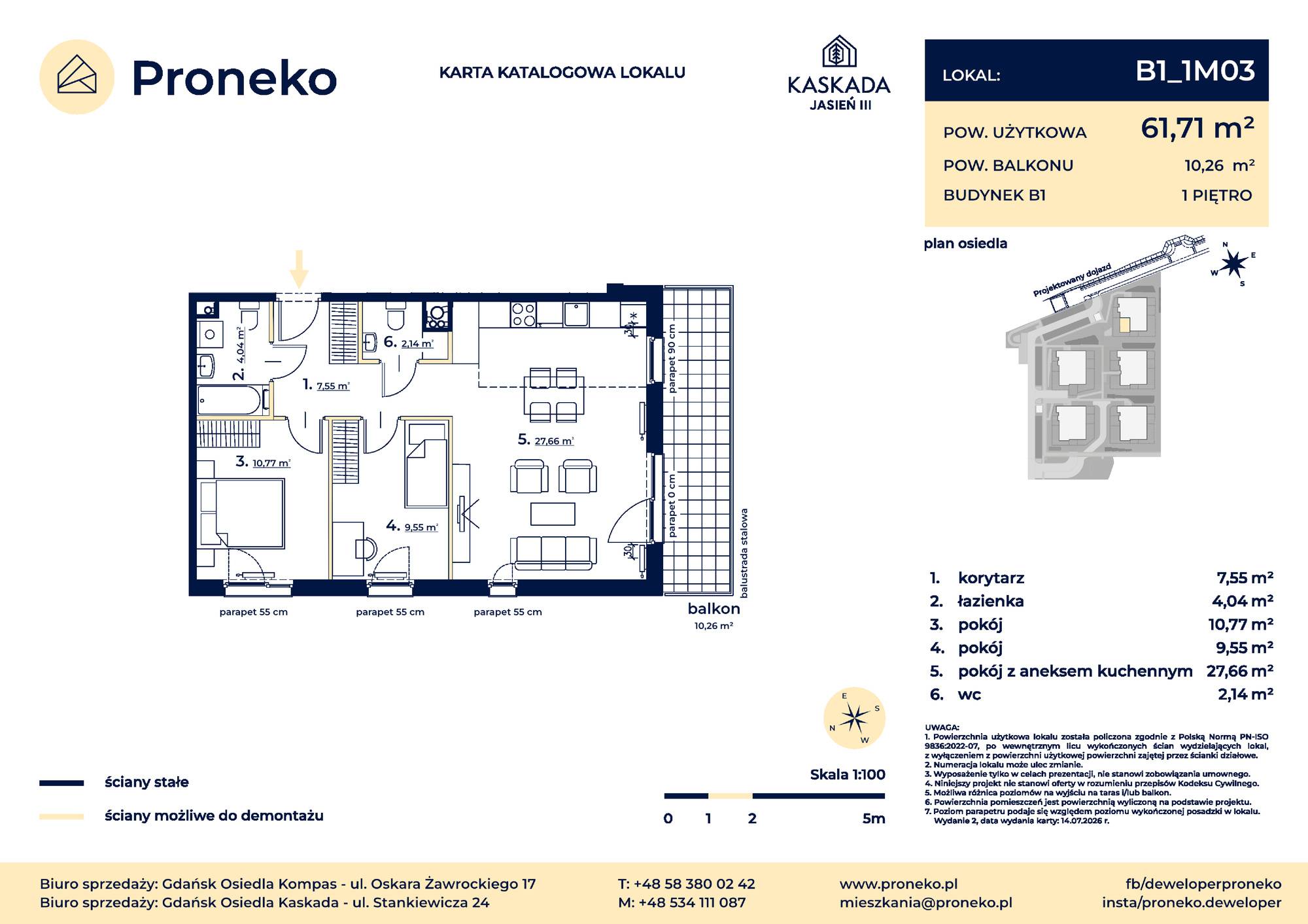 Osiedle Kompas – inwestycja Proneko - lokal B1_1M03