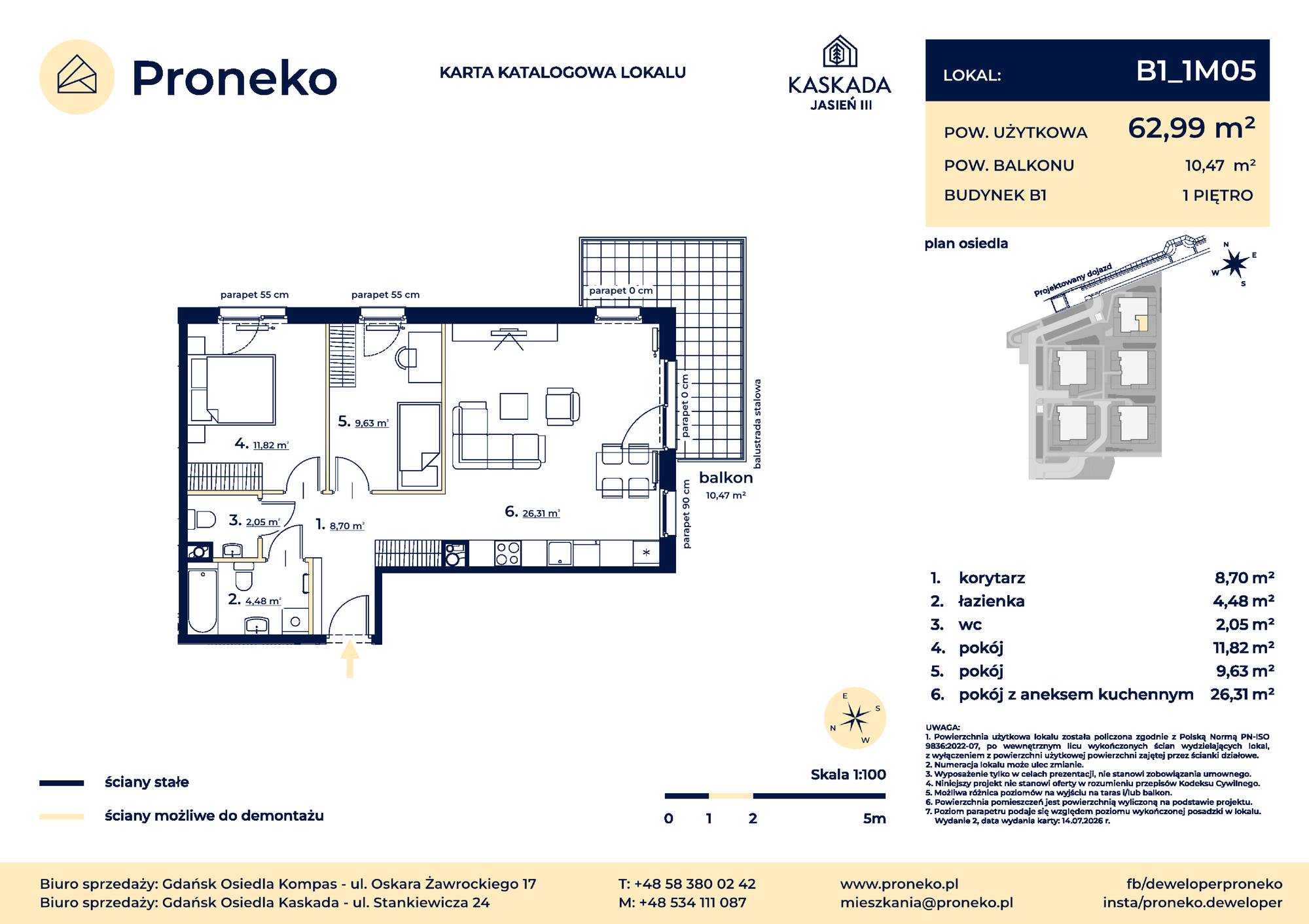Osiedle Kompas – inwestycja Proneko - lokal B1_1M05