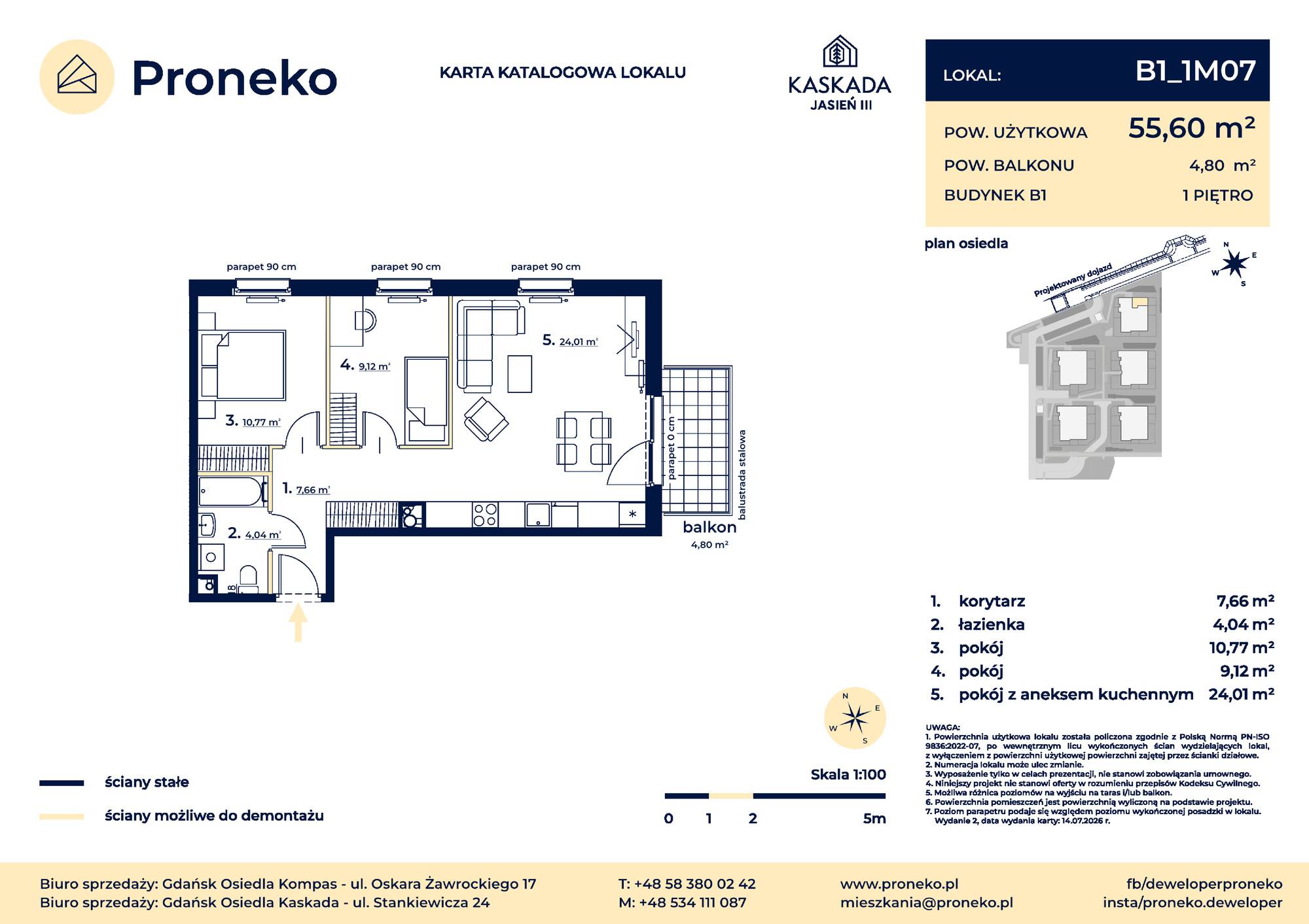 Osiedle Kompas – inwestycja Proneko - lokal B1_1M07