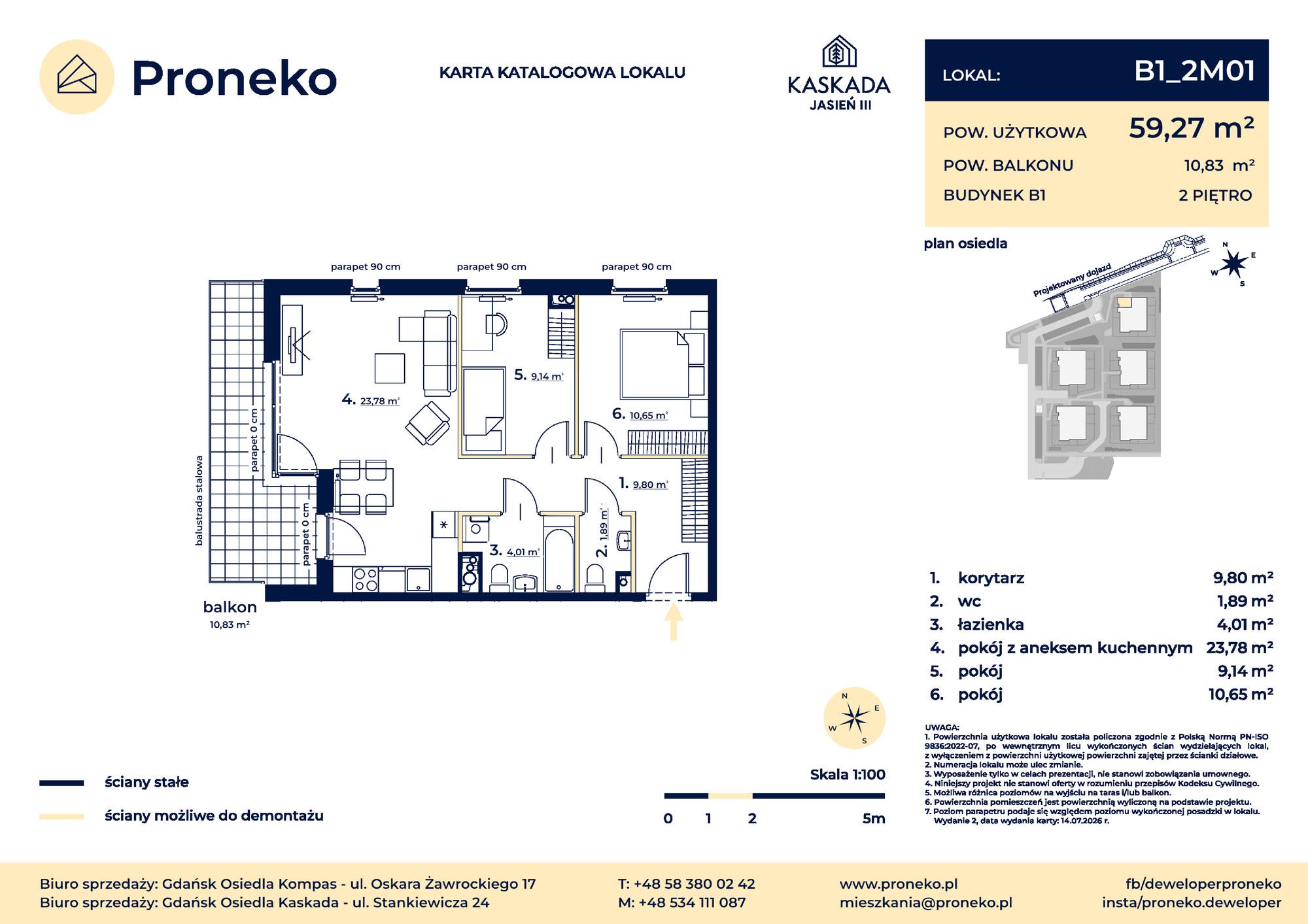 Osiedle Kompas – inwestycja Proneko - lokal B1_2M01