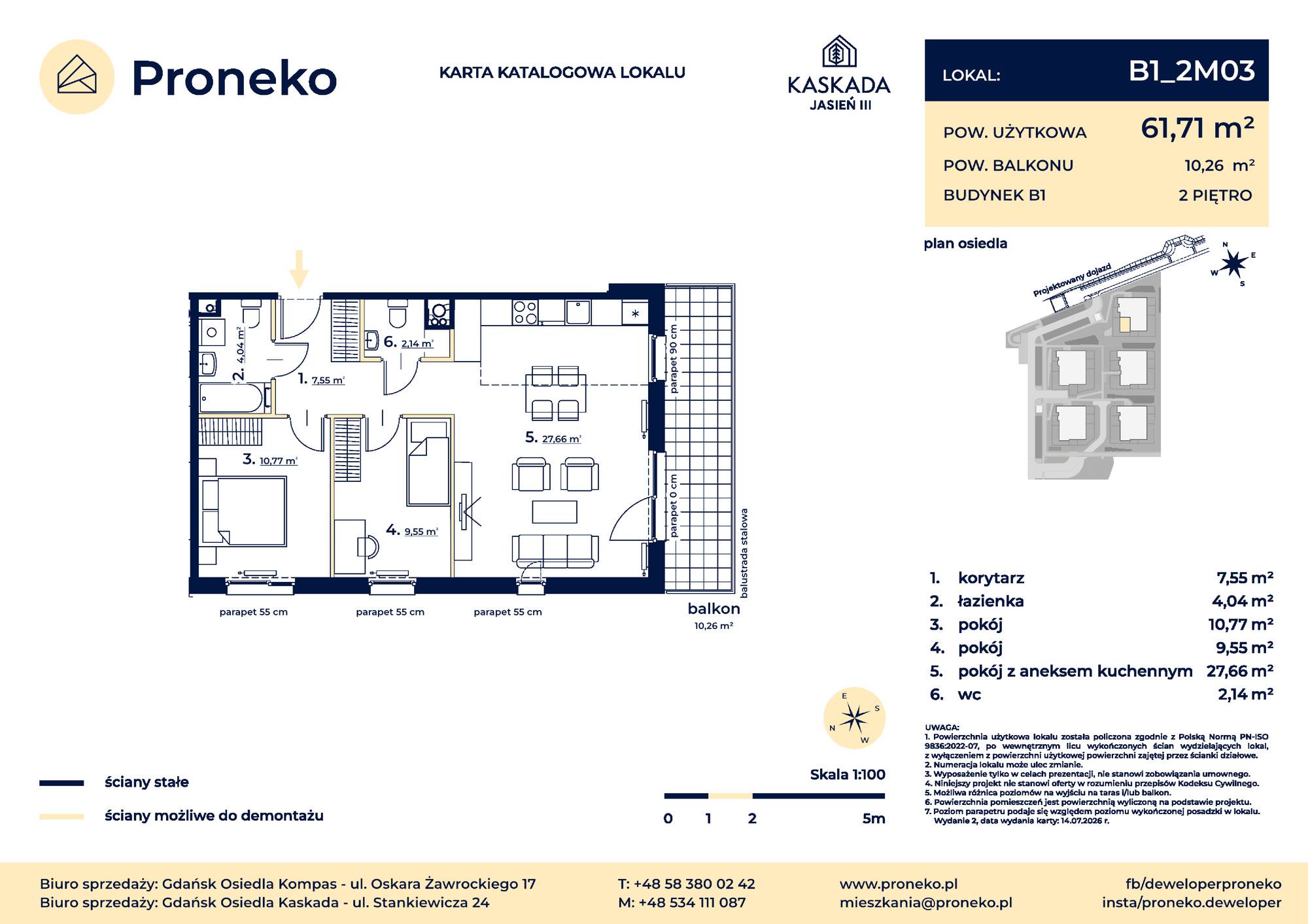 Osiedle Kompas – inwestycja Proneko - lokal B1_2M03