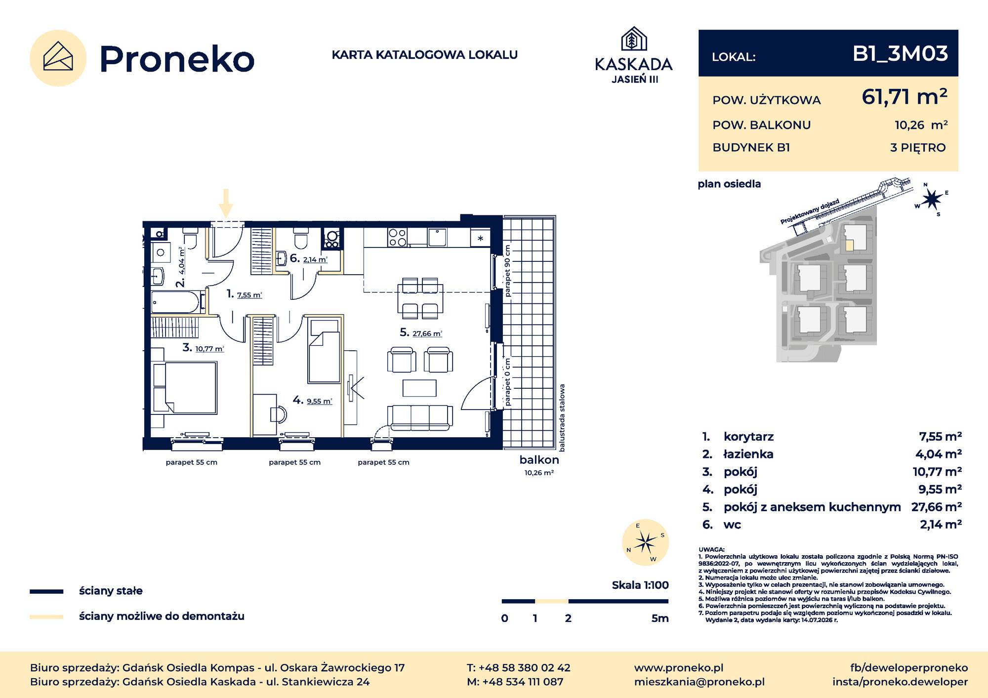 Osiedle Kompas – inwestycja Proneko - lokal B1_3M03
