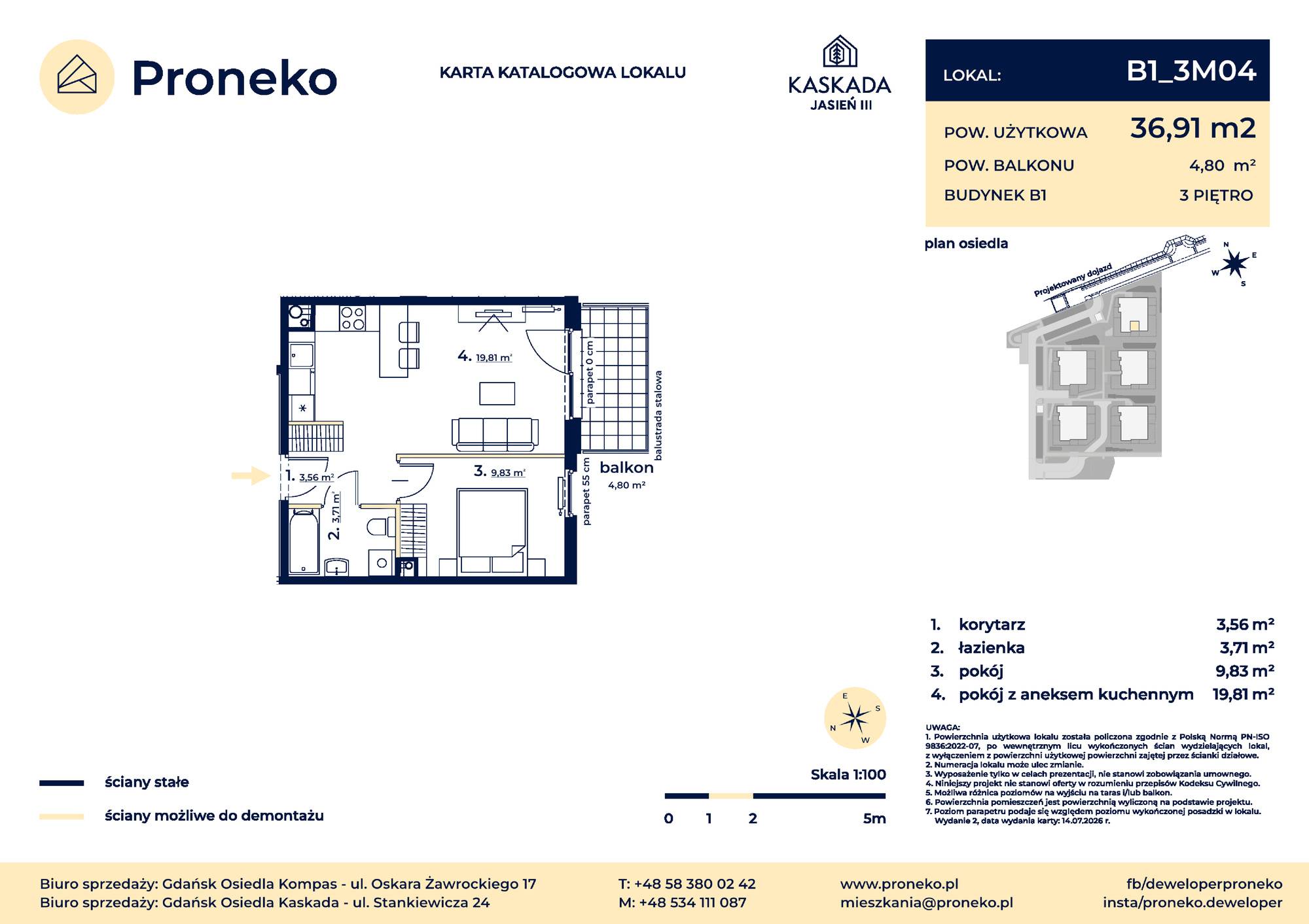 Osiedle Kompas – inwestycja Proneko - lokal B1_3M04
