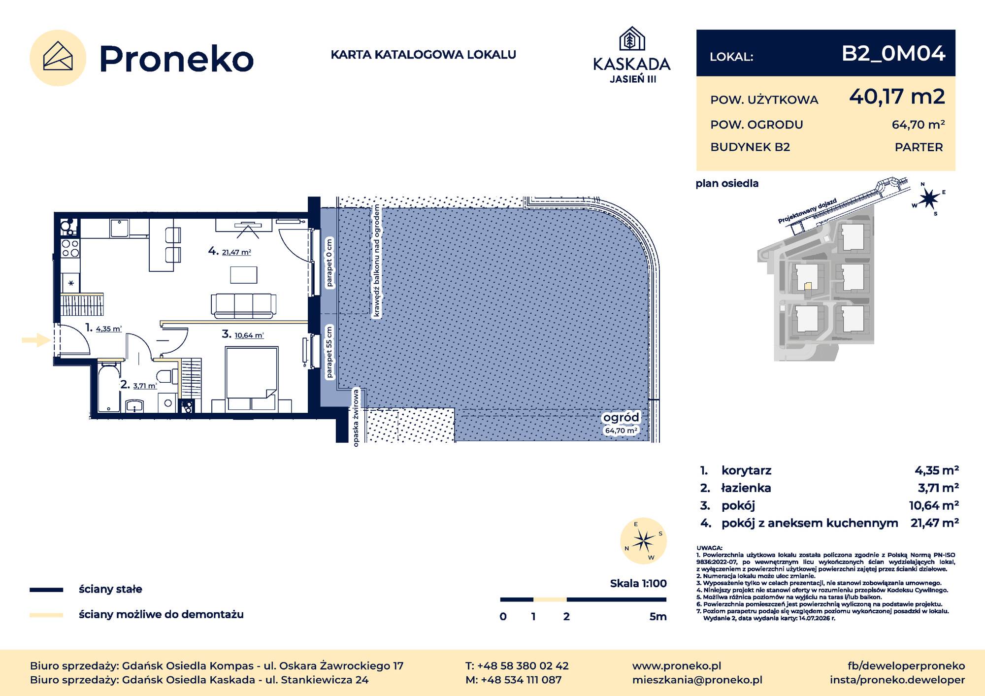 Osiedle Kompas – inwestycja Proneko - lokal B2_0M04