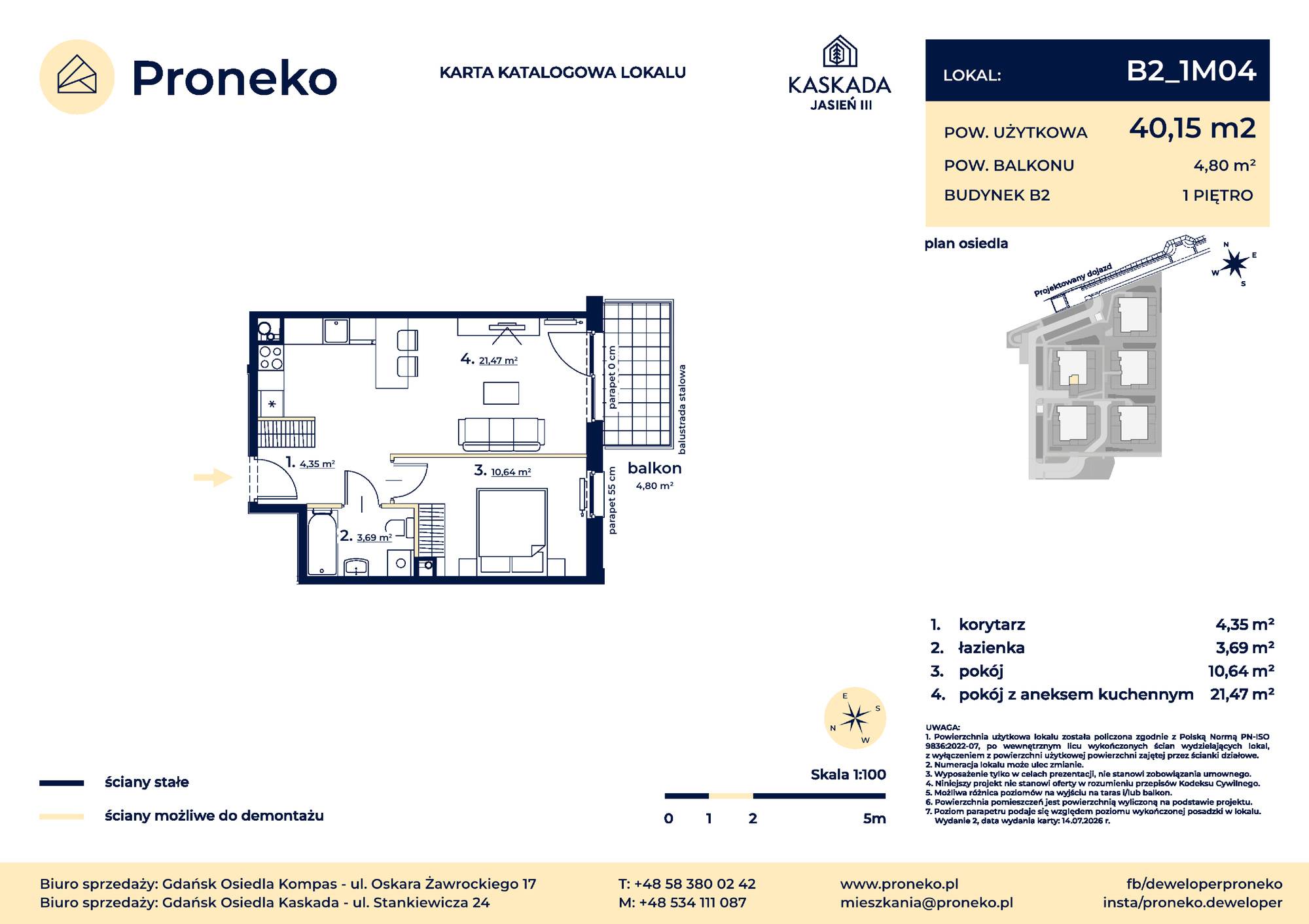 Osiedle Kompas – inwestycja Proneko - lokal B2_1M04