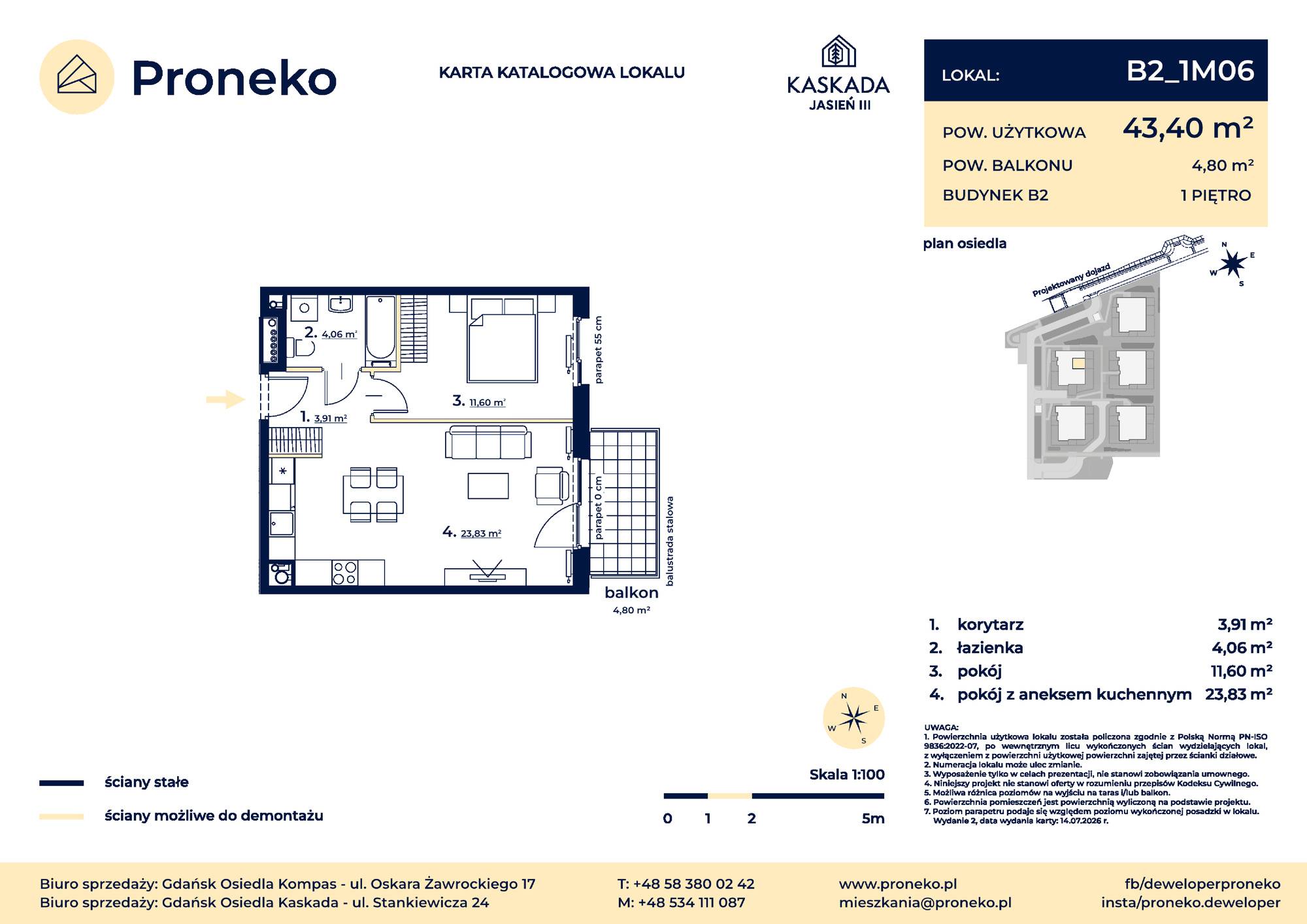 Osiedle Kompas – inwestycja Proneko - lokal B2_1M06