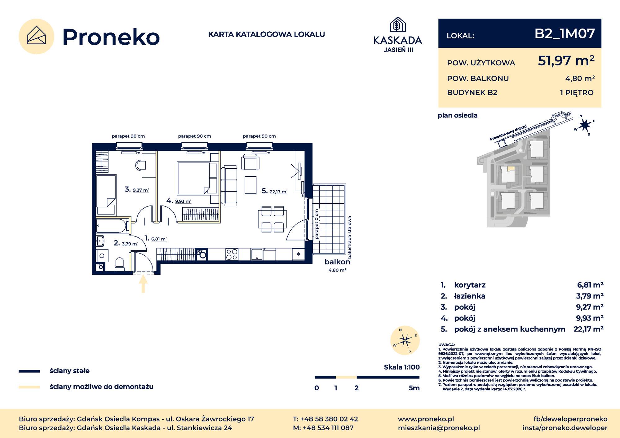 Osiedle Kompas – inwestycja Proneko - lokal B2_1M07