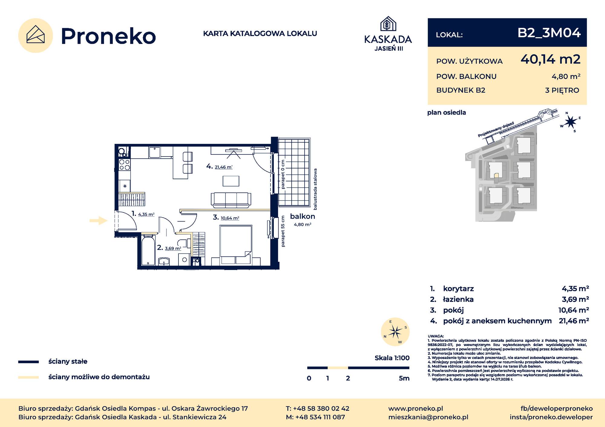 Osiedle Kompas – inwestycja Proneko - lokal B2_3M04