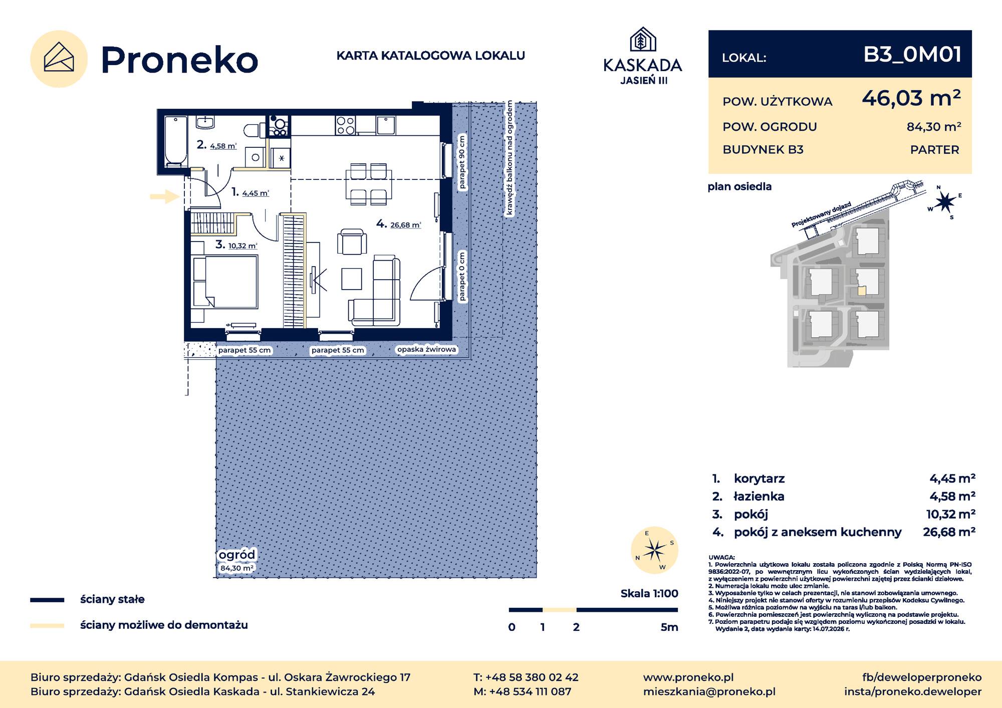 Osiedle Kompas – inwestycja Proneko - lokal B3_0M01