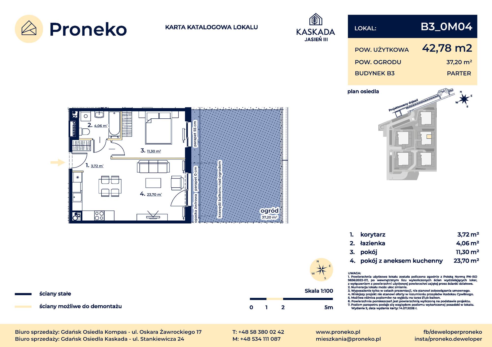 Osiedle Kompas – inwestycja Proneko - lokal B3_0M04