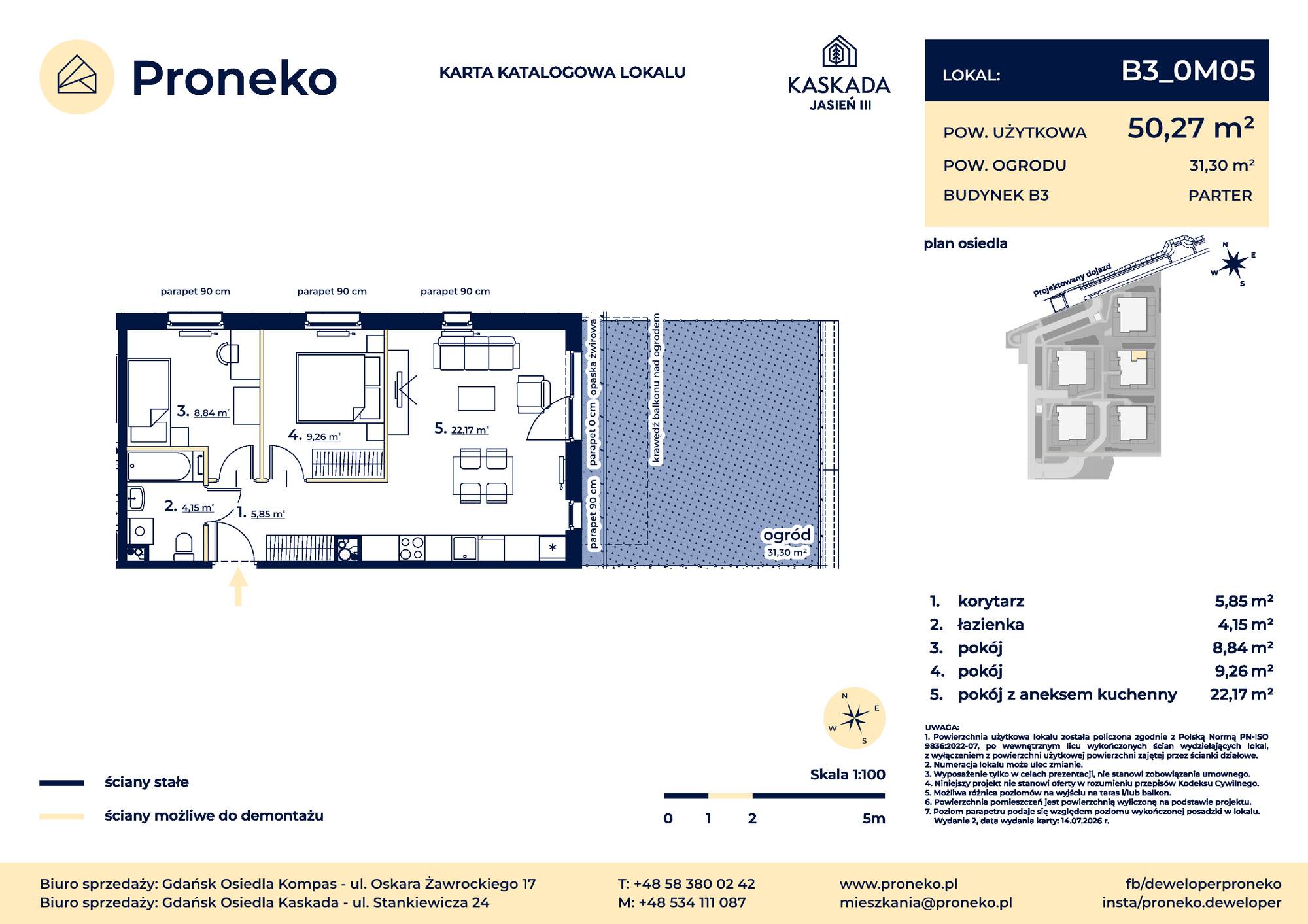 Osiedle Kompas – inwestycja Proneko - lokal B3_0M05