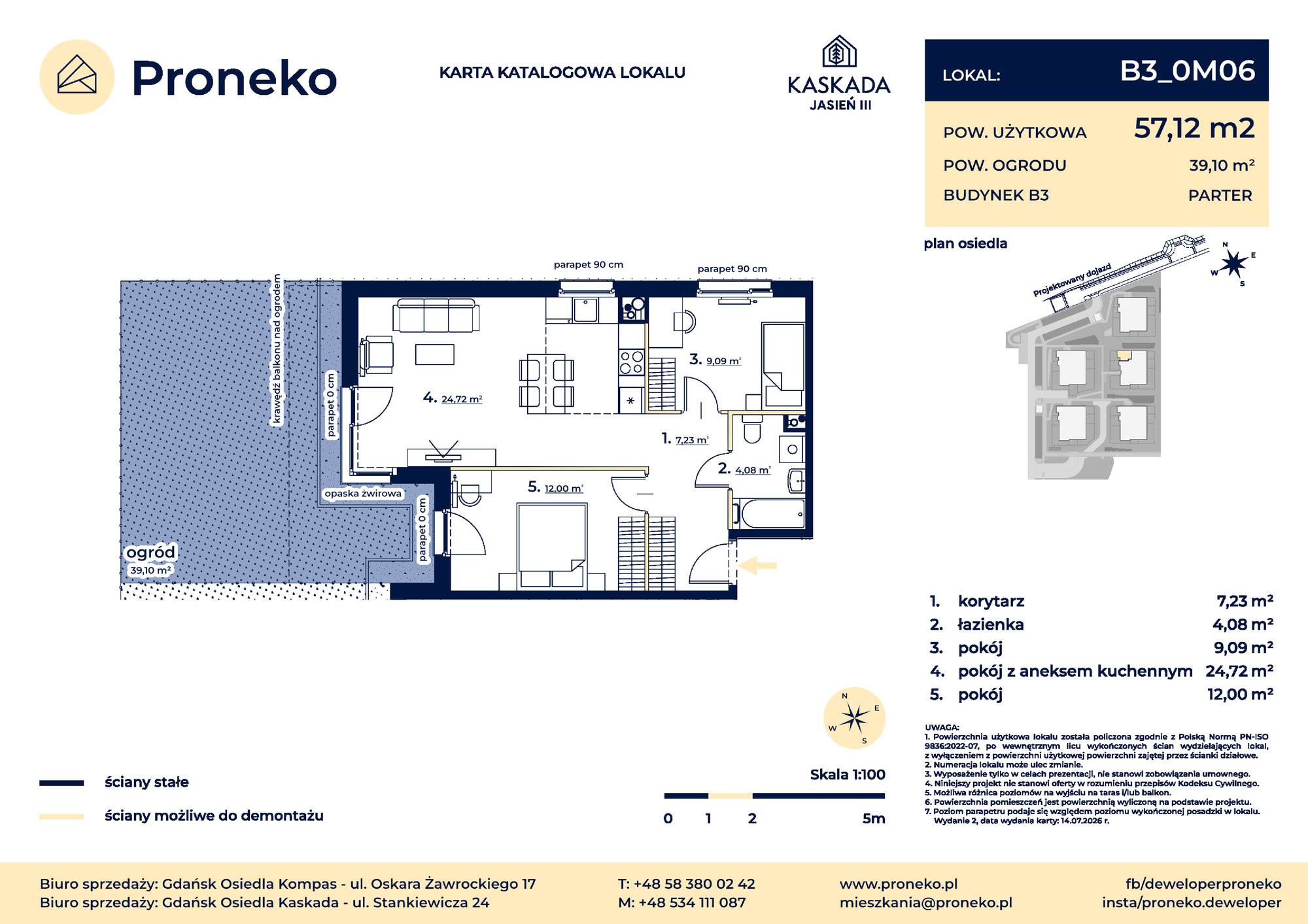 Osiedle Kompas – inwestycja Proneko - lokal B3_0M06