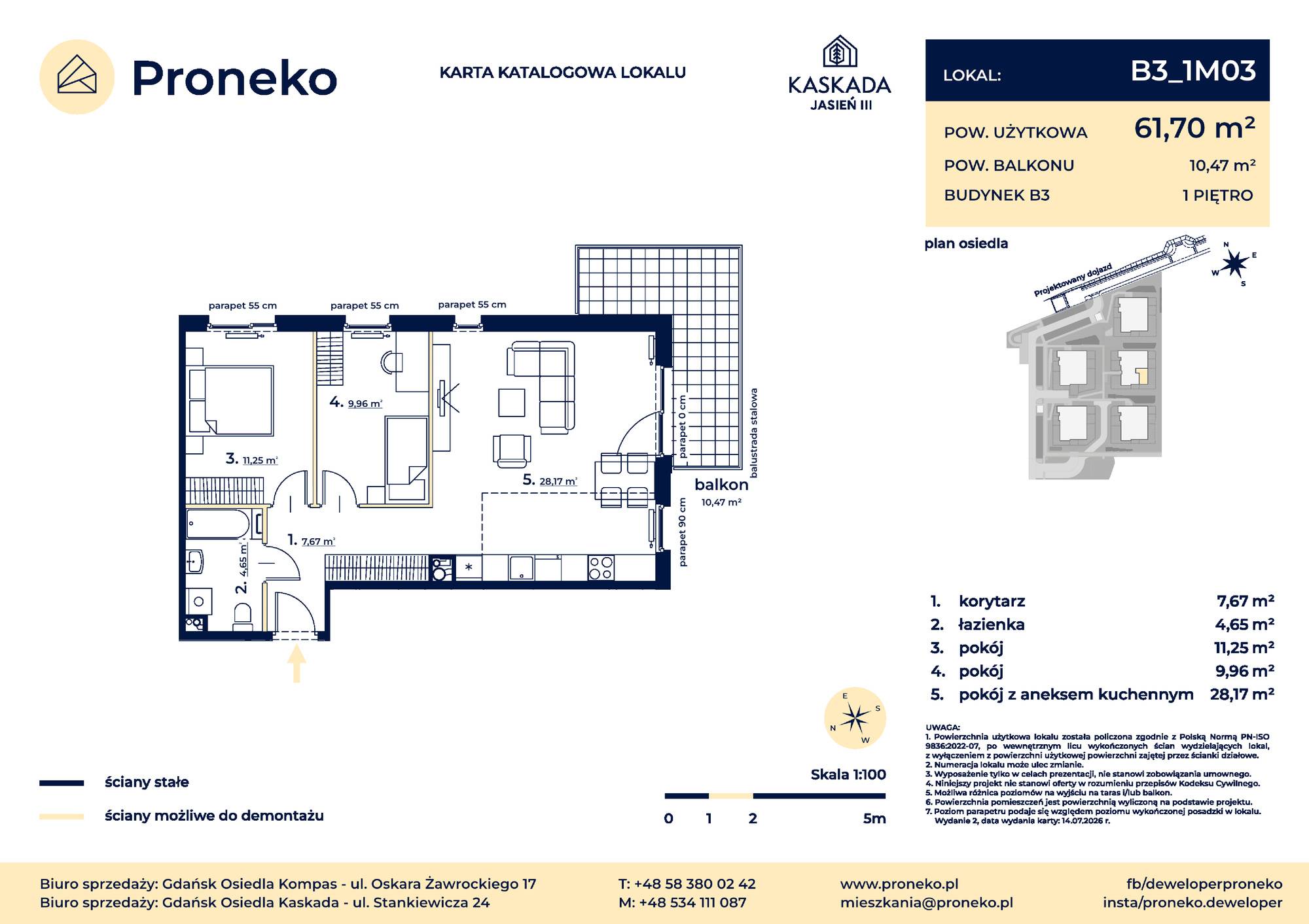 Osiedle Kompas – inwestycja Proneko - lokal B3_1M03