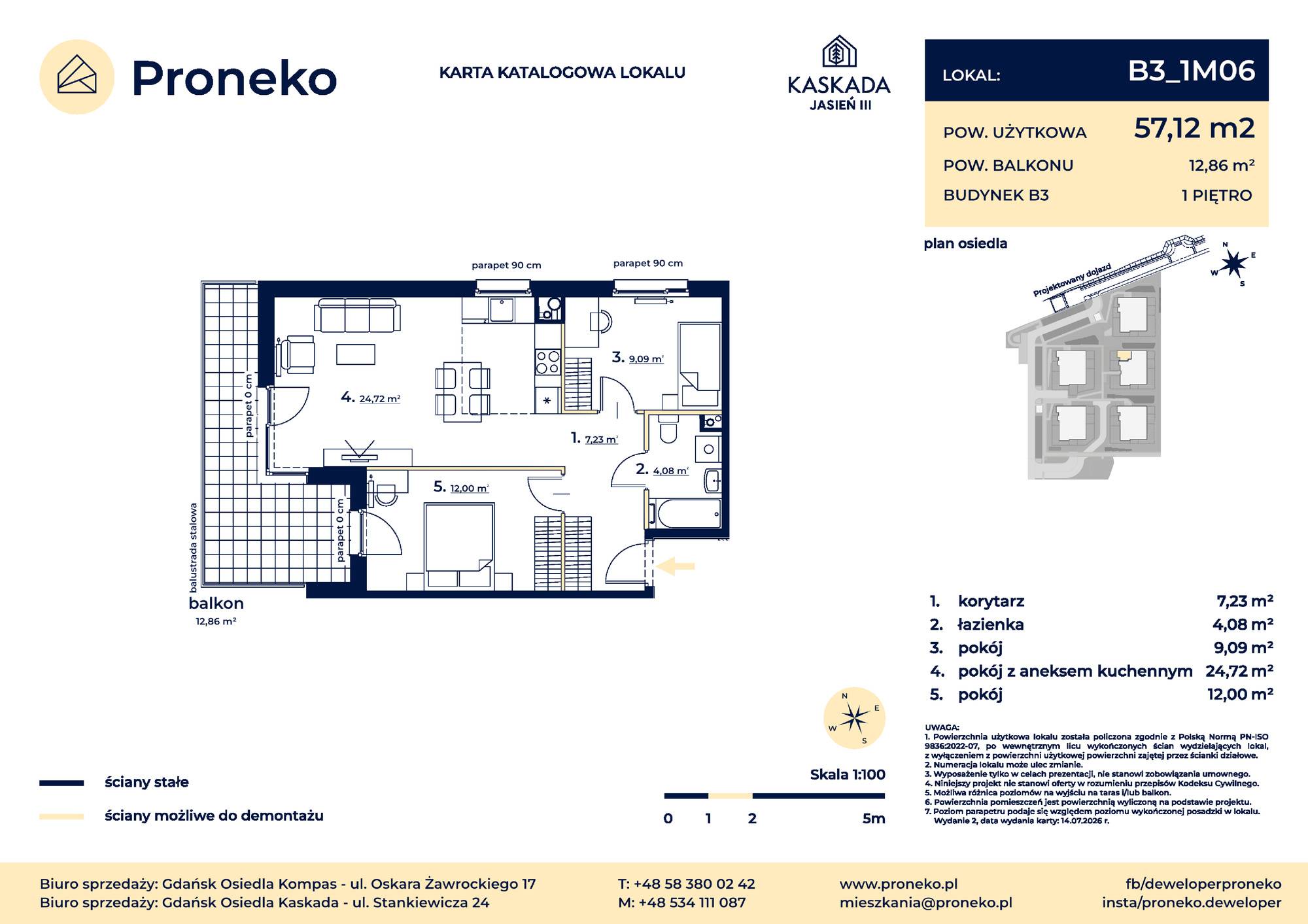 Osiedle Kompas – inwestycja Proneko - lokal B3_1M06